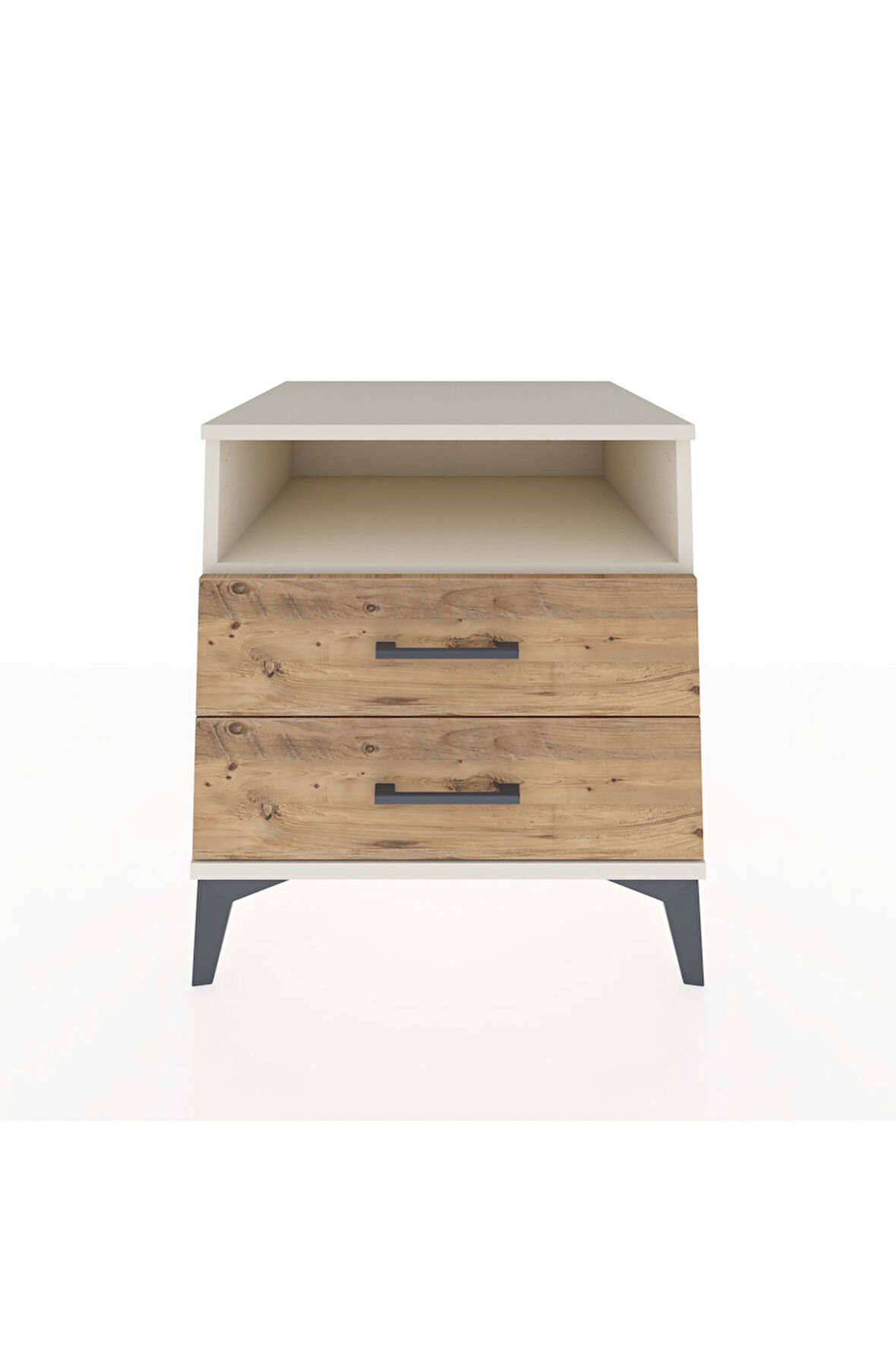 Kronos Komodin Tek Raflı 2 Çekmeceli 60x59x64 Aytaşı-Çam
