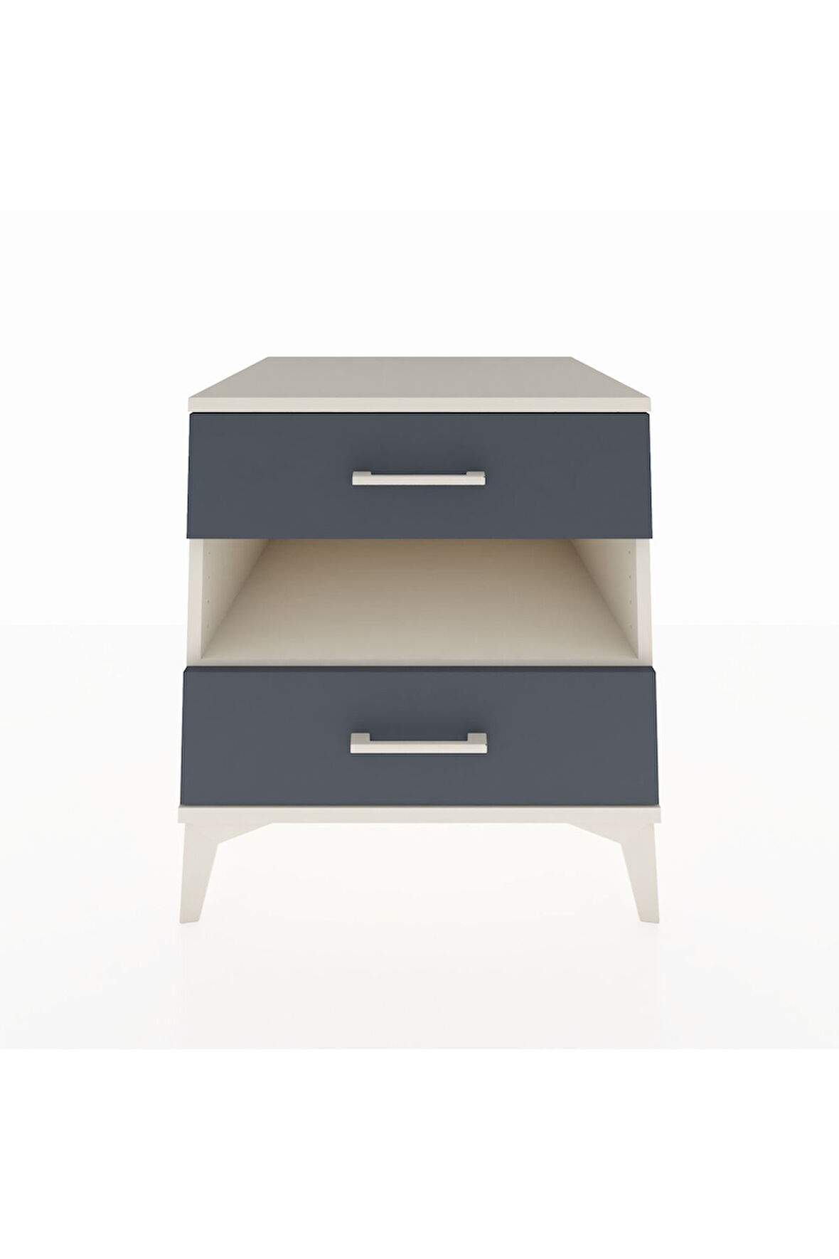 Kronos Komodin Tek Raflı 2 Çekmeceli 60x59x64 Aytaşı-Antrasit