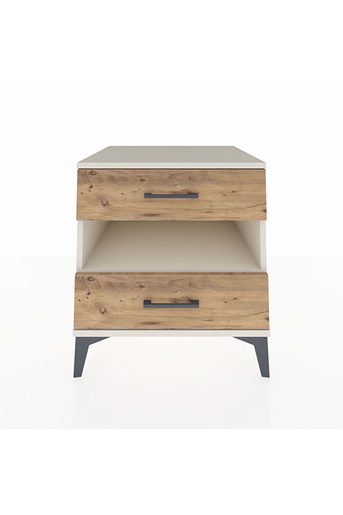Kronos Komodin Tek Raflı 2 Çekmeceli 60x59x64 Aytaşı-Çam