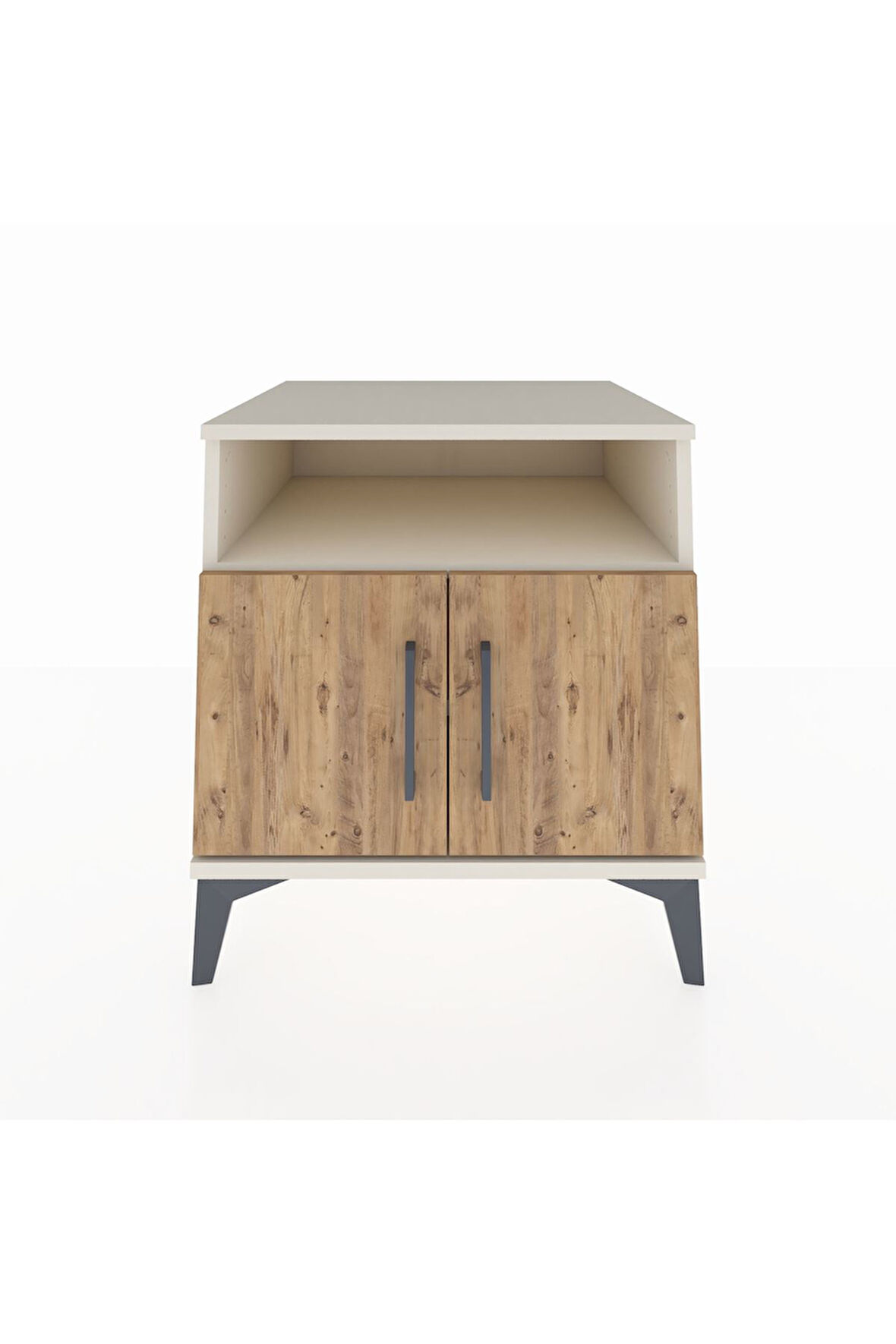 Kronos Komodin 2 Raflı 2 Kapaklı 60x59x64 Aytaşı-Çam