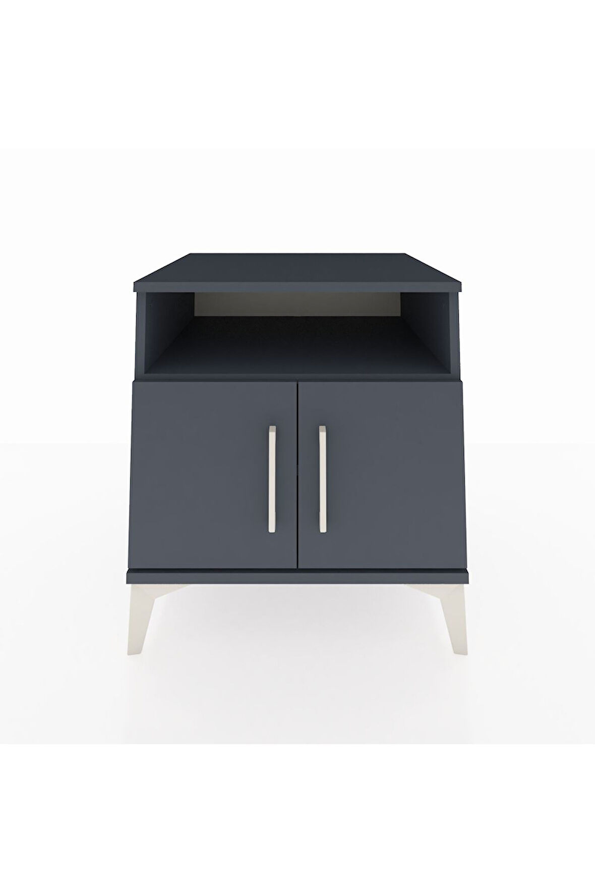 Kronos Komodin 2 Raflı 2 Kapaklı 60x59x64 Antrasit-Antrasit