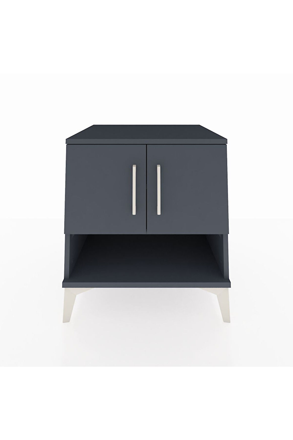 Kronos Komodin 2 Raflı 2 Kapaklı 60x59x64 Antrasit-Antrasit