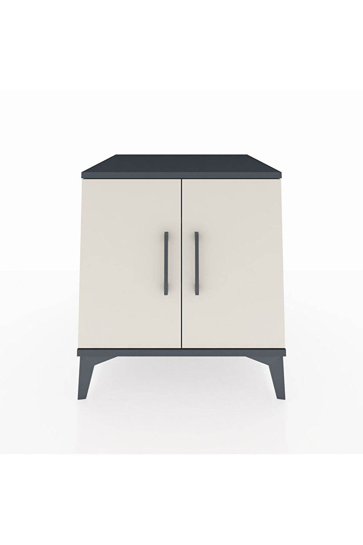 Kronos Komodin 2 Raflı 2 Kapaklı 60x59x64 Antrasit-Aytaşı