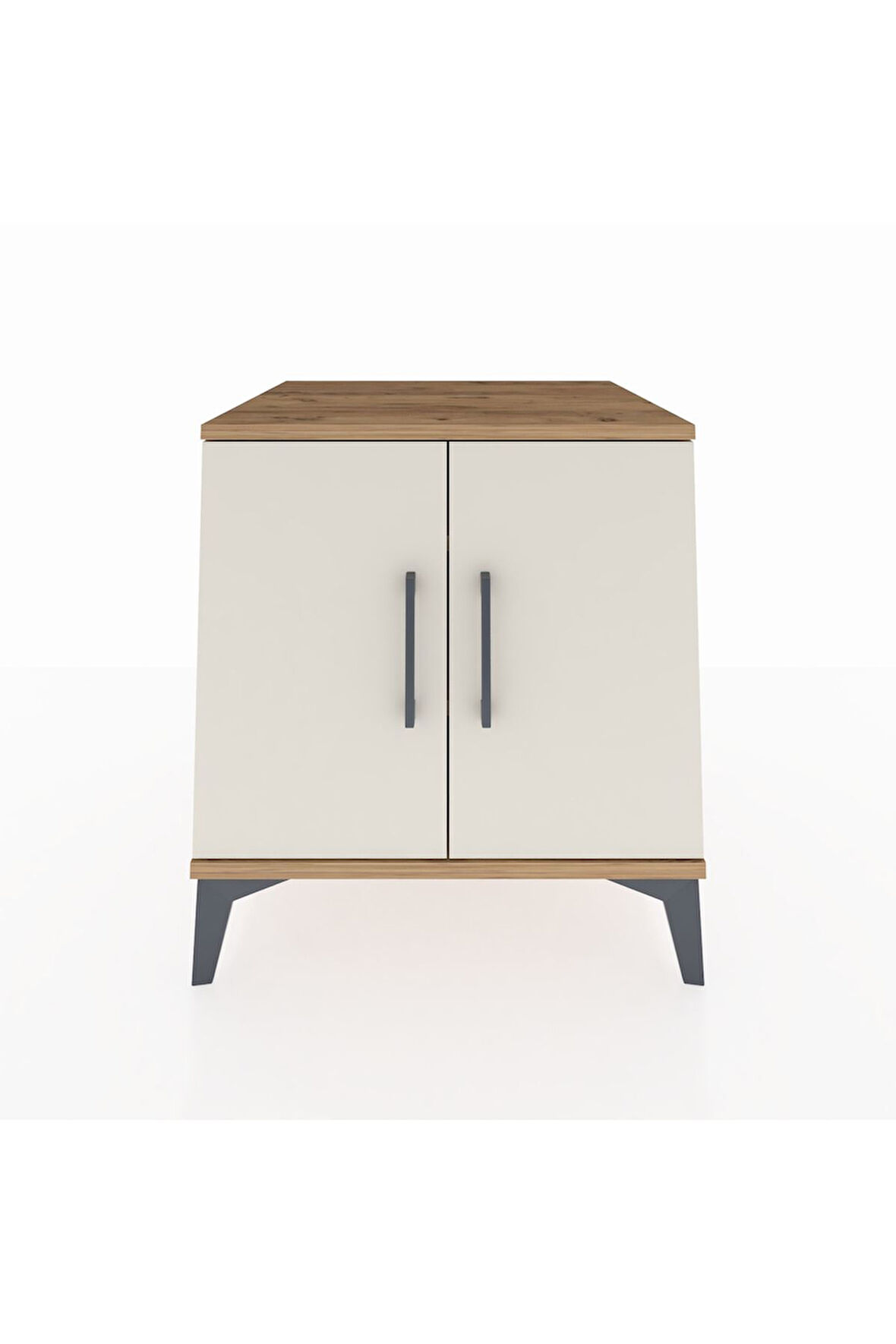 Kronos Komodin 2 Raflı 2 Kapaklı 60x59x64 Çam-Aytaşı