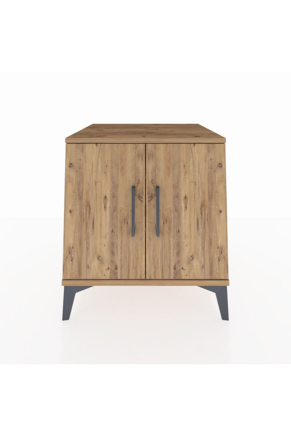 Kronos Komodin 2 Raflı 2 Kapaklı 60x59x64 Çam-Çam