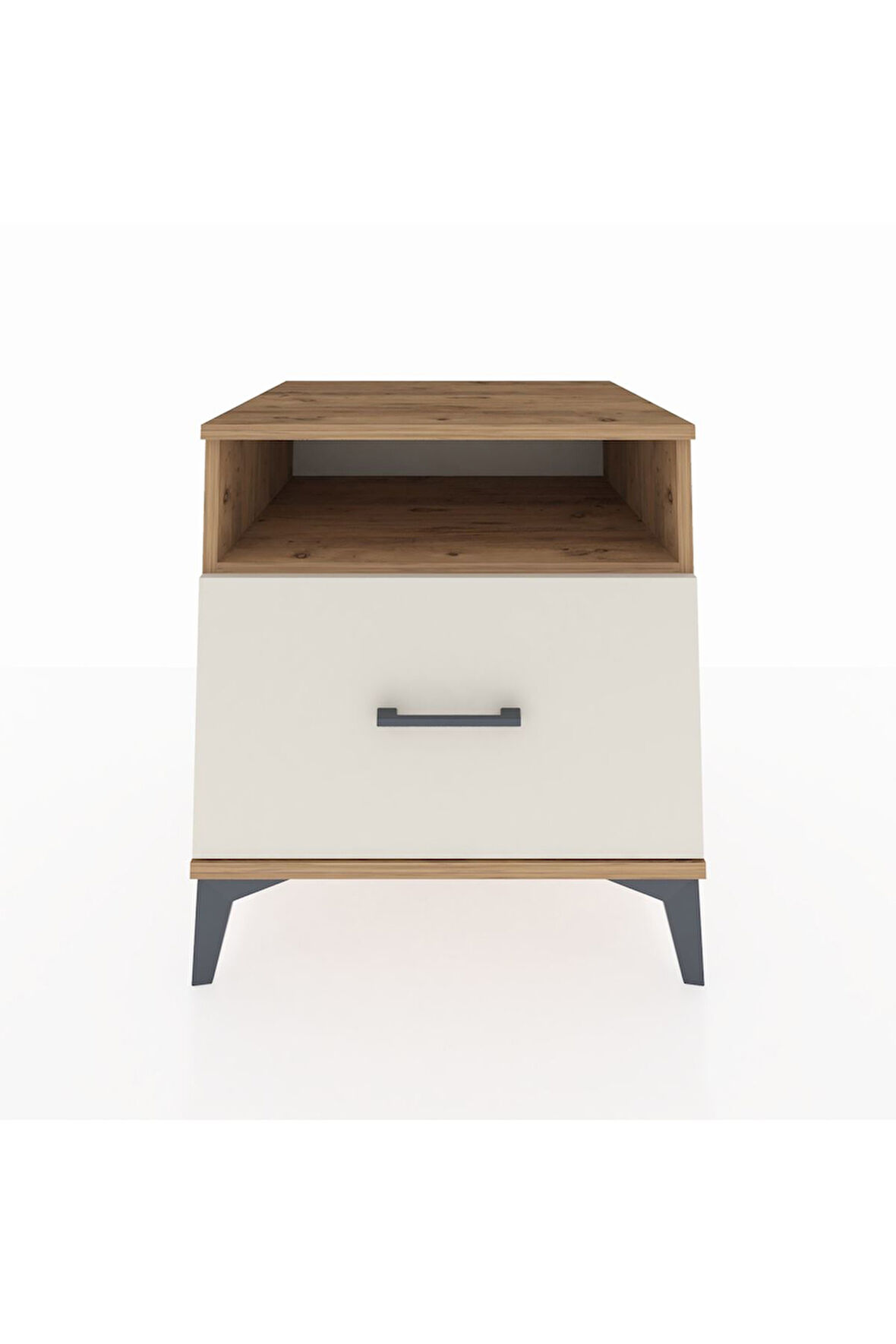 Kronos Komodin Tek Raflı Tek Çekmeceli 60x59x64 Çam-Aytaşı