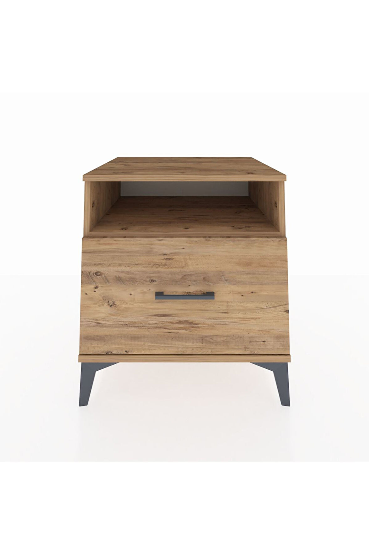 Kronos Komodin Tek Raflı Tek Çekmeceli 60x59x64 Çam-Çam