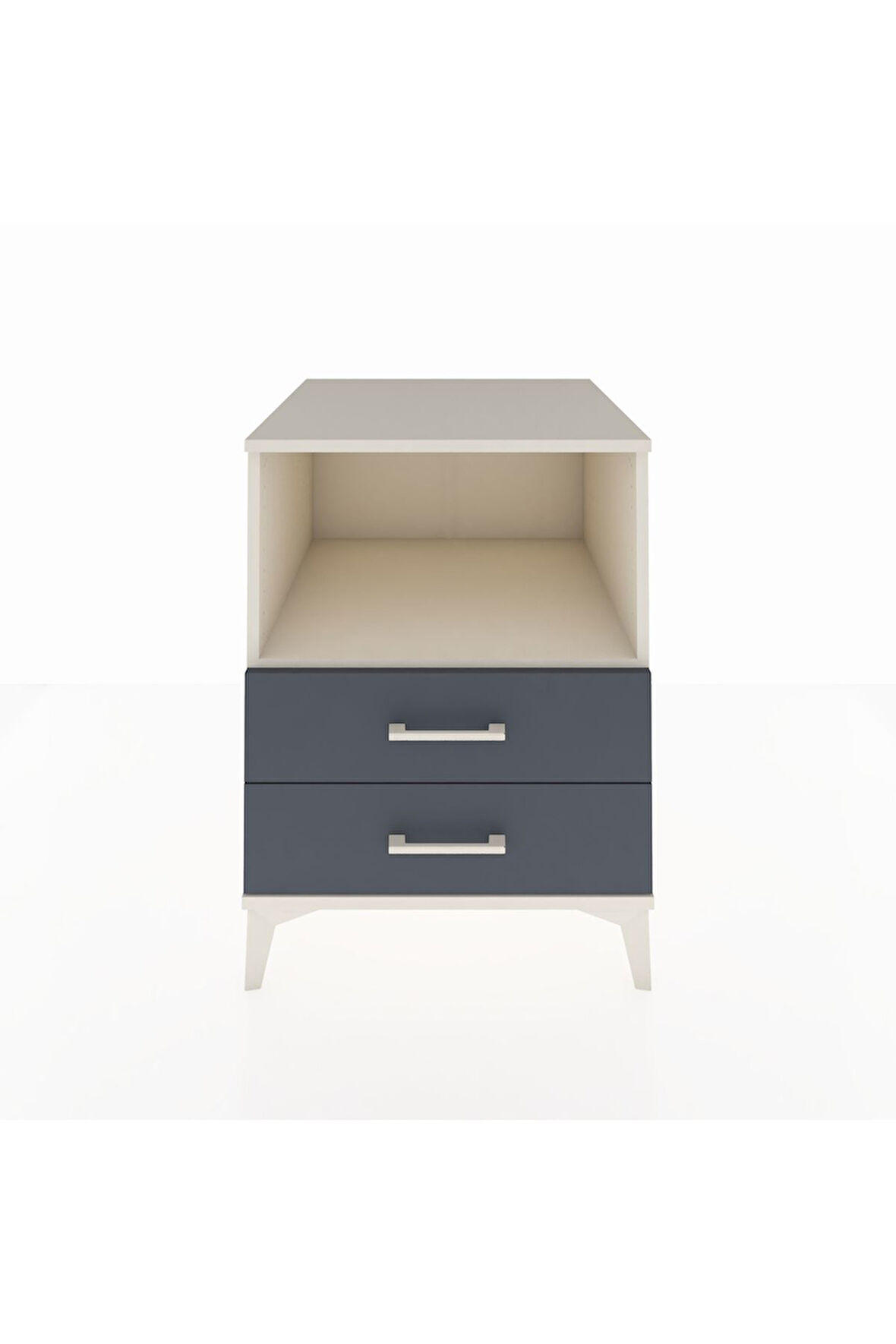 Kronos Komodin Tek Raflı 2 Çekmeceli 60x59x80 Aytaşı-Antrasit