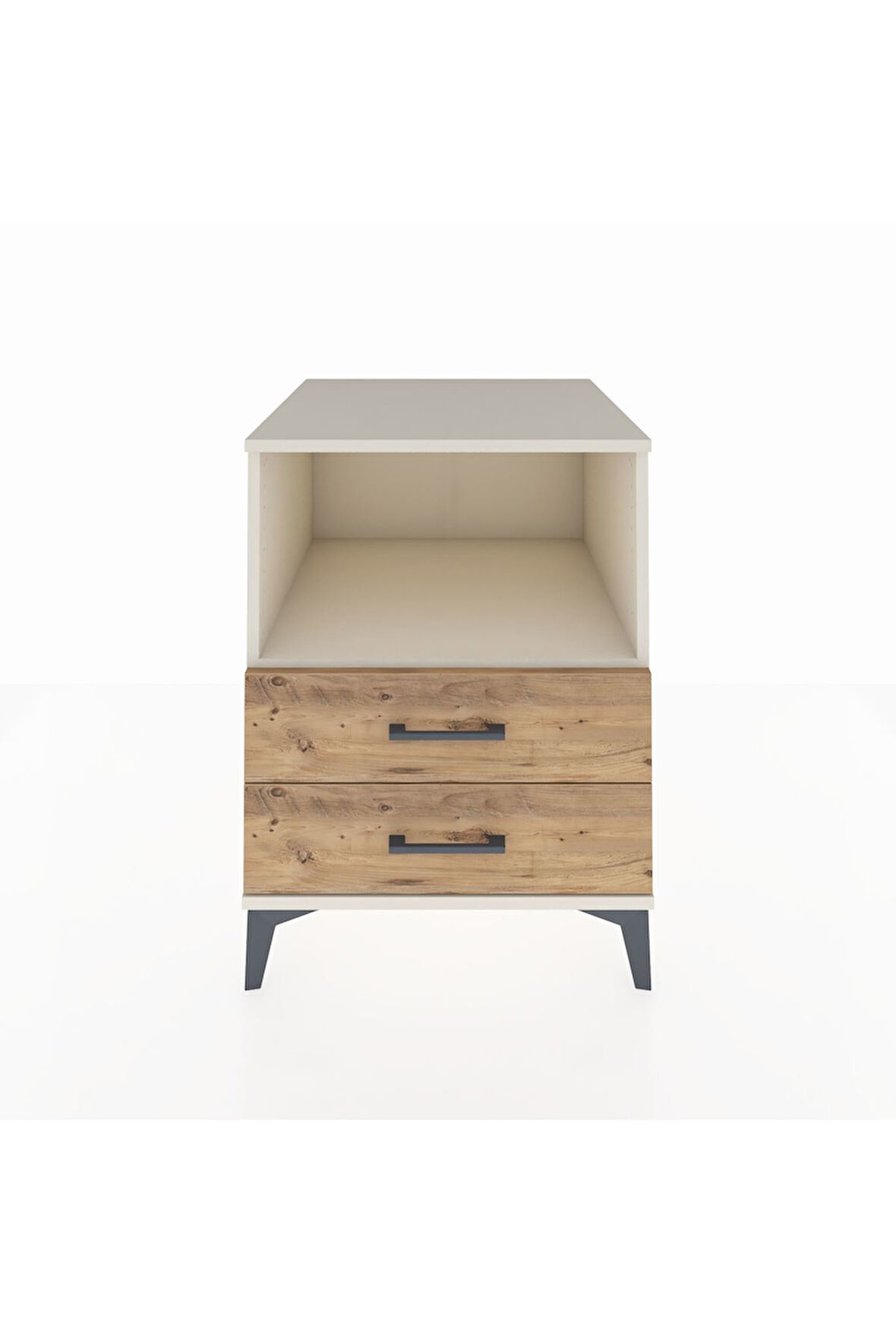 Kronos Komodin Tek Raflı 2 Çekmeceli 60x59x80 Aytaşı-Çam