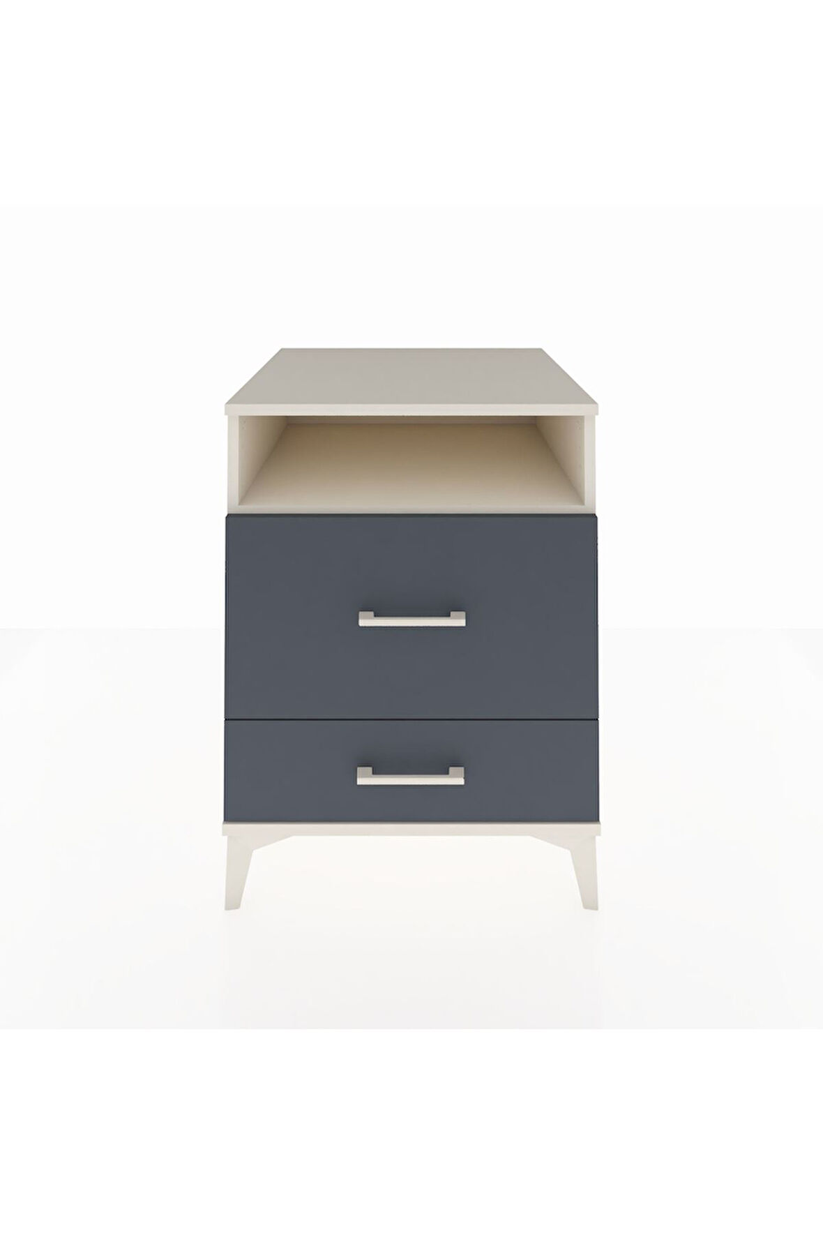 Kronos Komodin Tek Raflı 2 Çekmeceli 60x59x80 Aytaşı-Antrasit