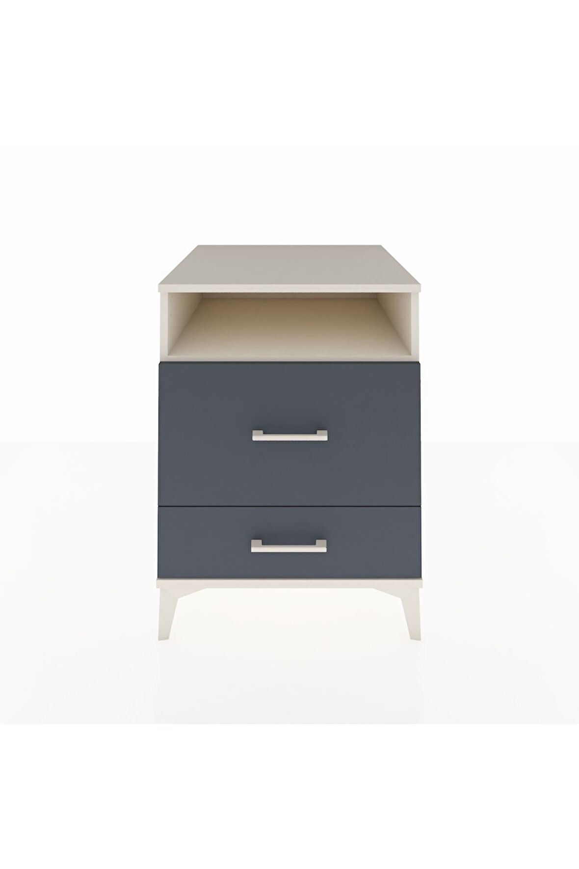 Kronos Komodin Tek Raflı 2 Çekmeceli 60x59x80 Aytaşı-Antrasit