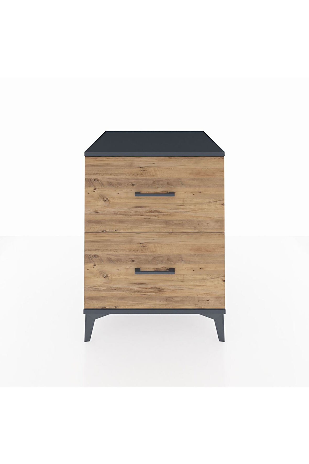 Kronos Komodin 2 Çekmeceli 60x59x80 Antrasit-Çam