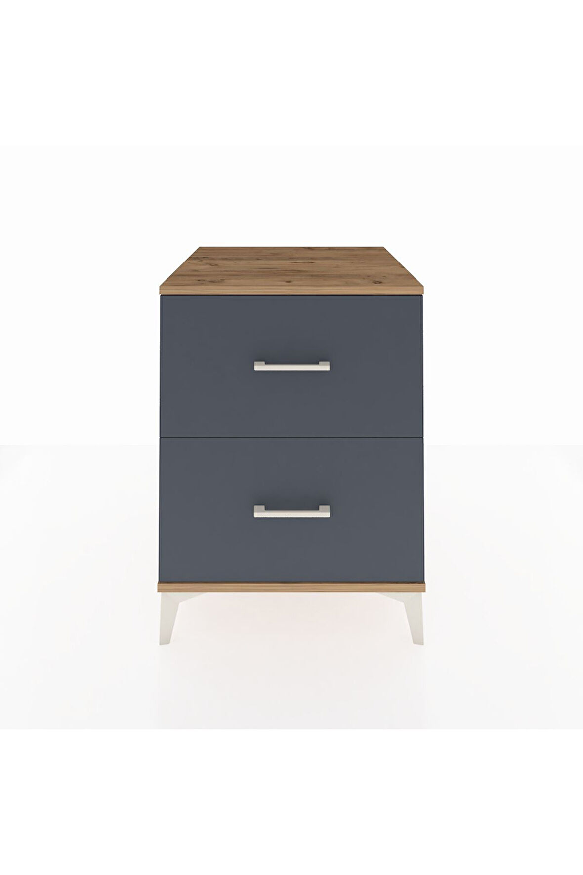 Kronos Komodin 2 Çekmeceli 60x59x80 Çam-Antrasit