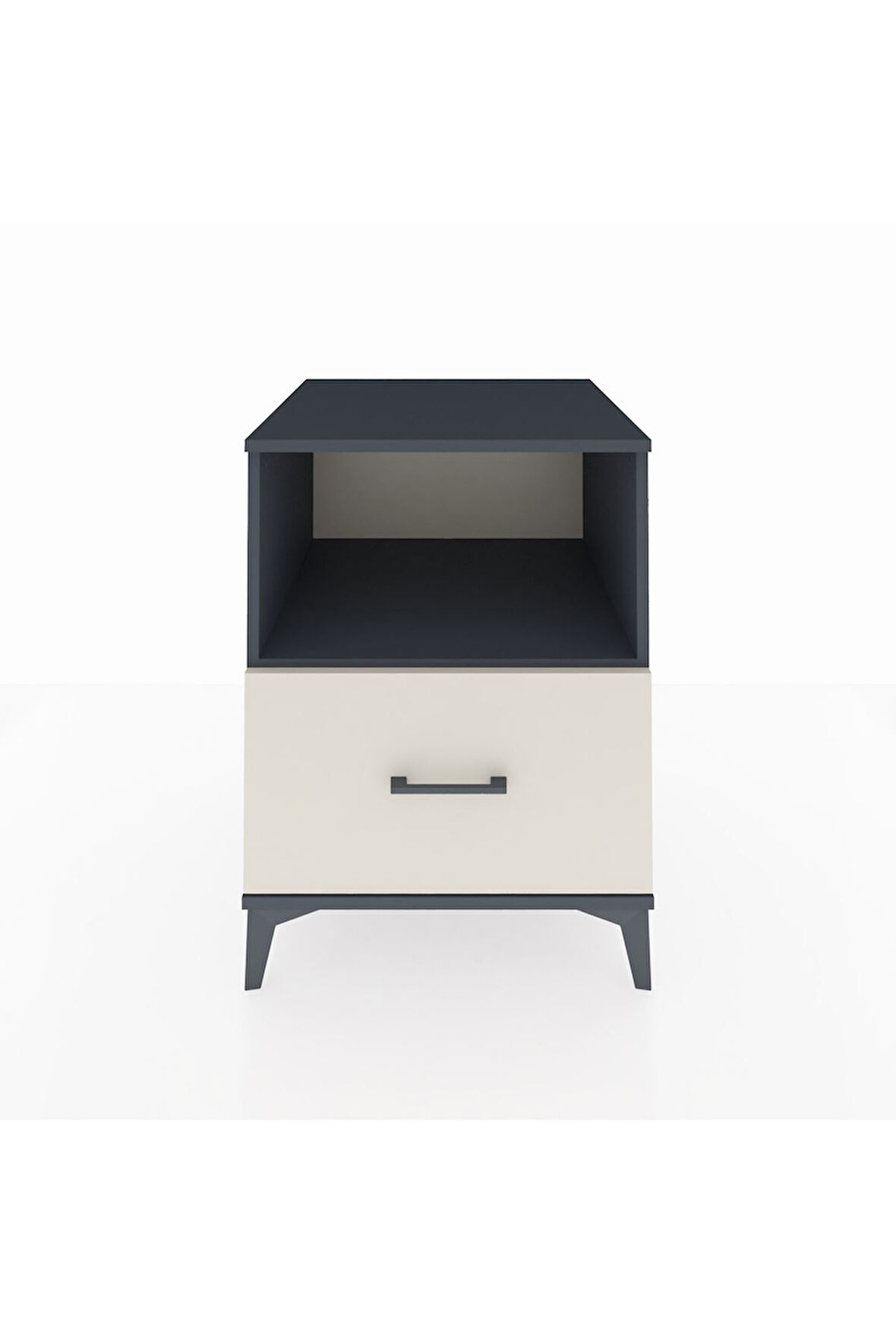 Kronos Komodin Tek Raflı Tek Çekmeceli 60x59x80 Antrasit-Aytaşı