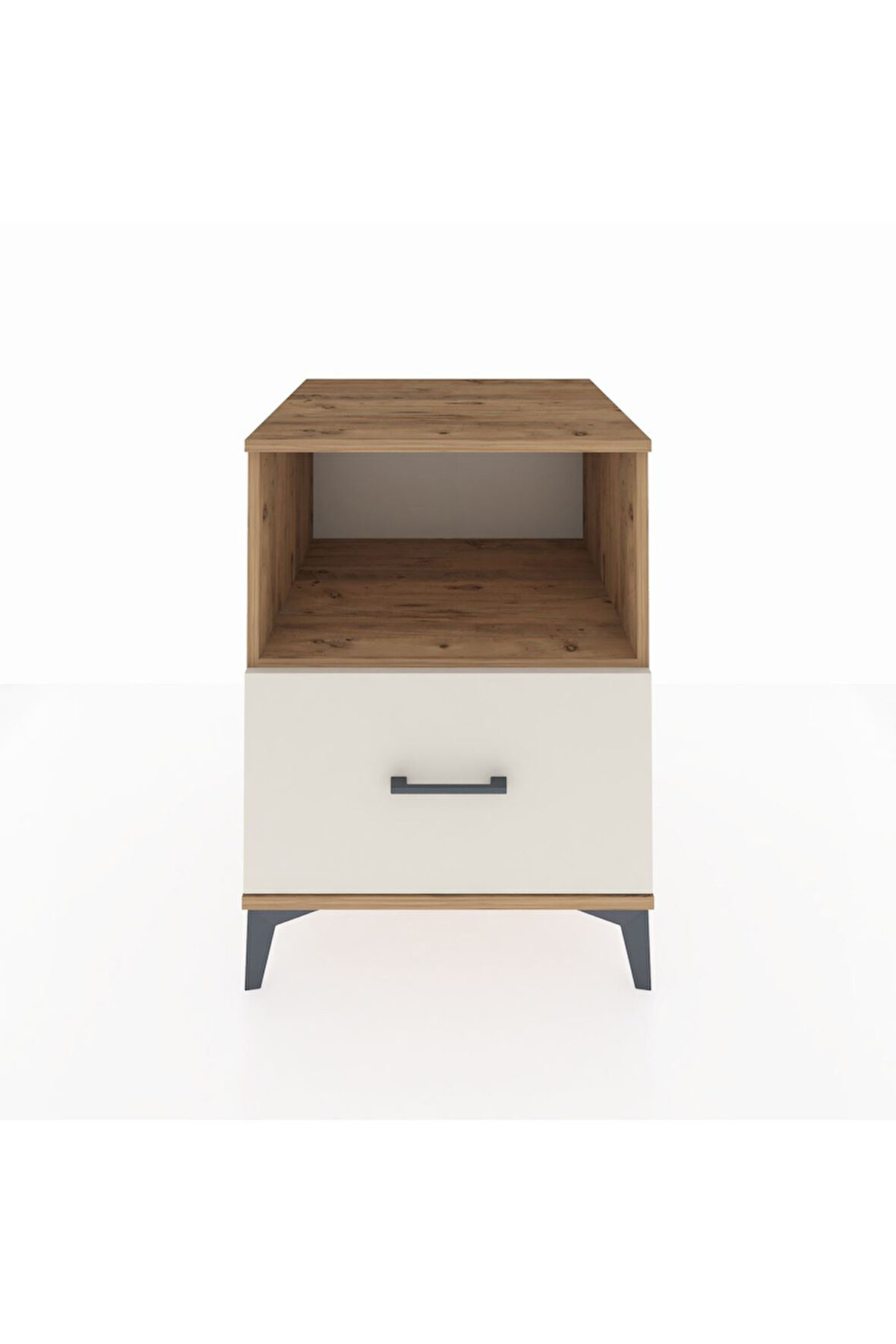 Kronos Komodin Tek Raflı Tek Çekmeceli 60x59x80 Çam-Aytaşı