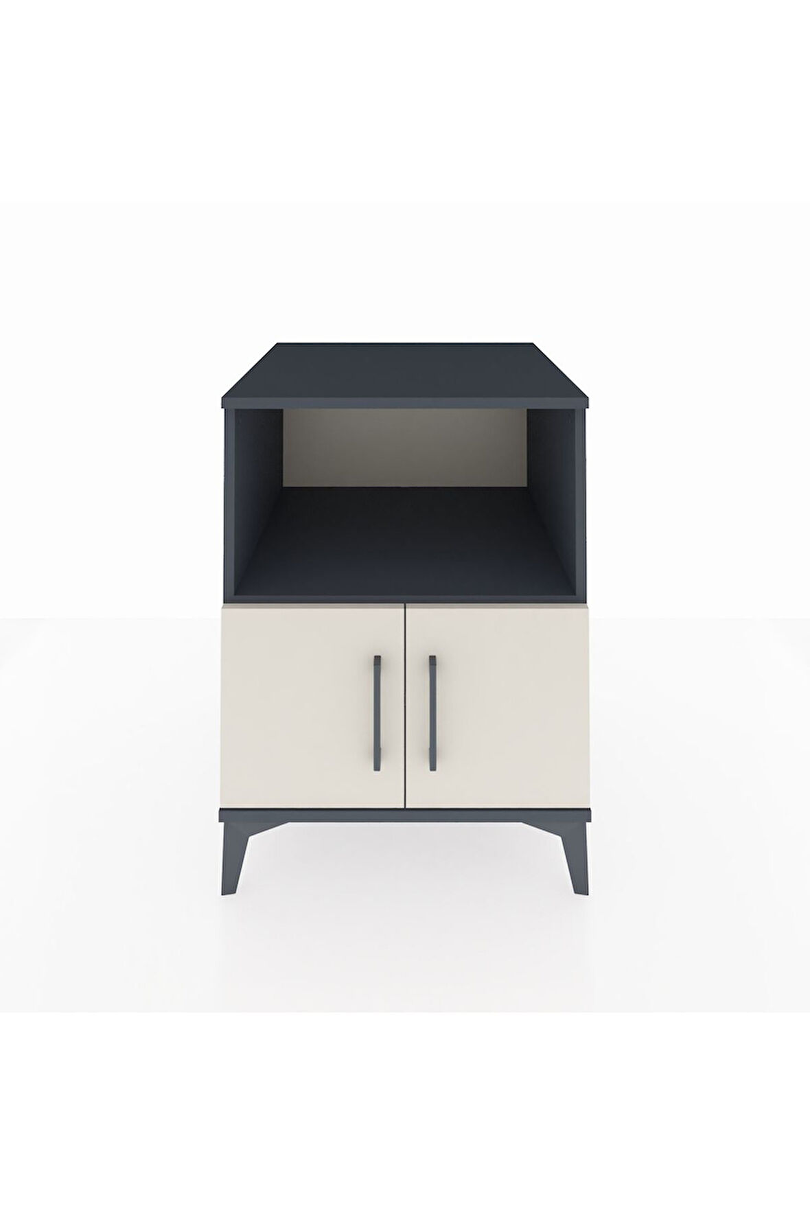 Kronos Komodin 2 Raflı 2 Kapaklı 60x59x80 Antrasit-Aytaşı