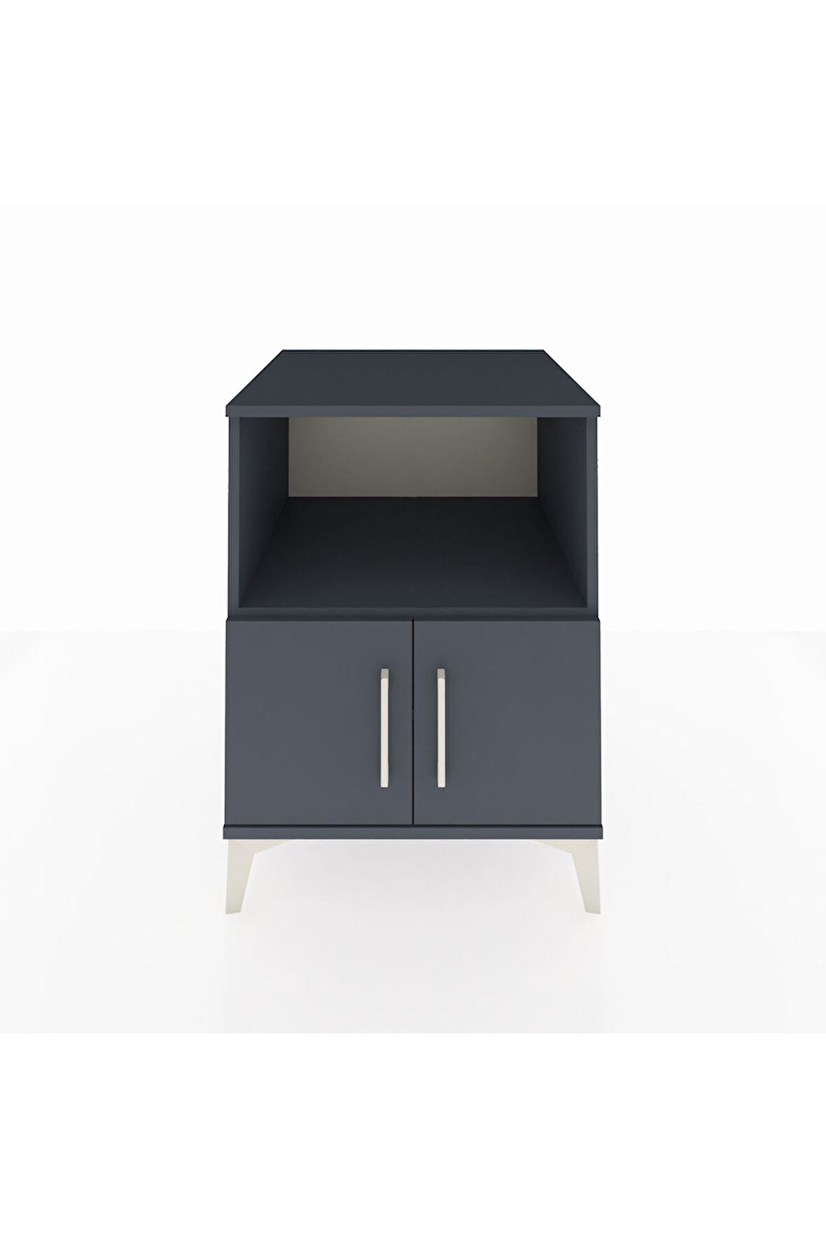 Kronos Komodin 2 Raflı 2 Kapaklı 60x59x80 Antrasit-Antrasit