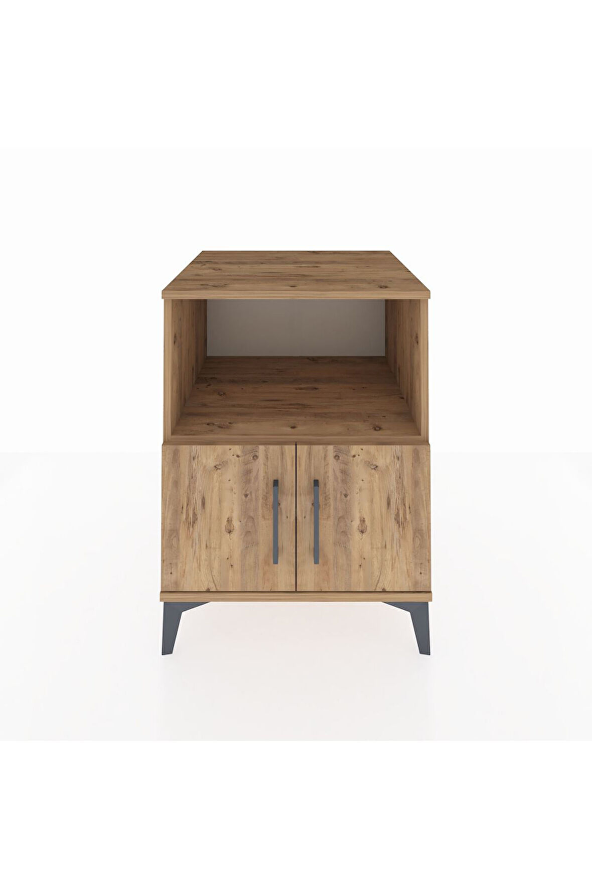 Kronos Komodin 2 Raflı 2 Kapaklı 60x59x80 Çam-Çam