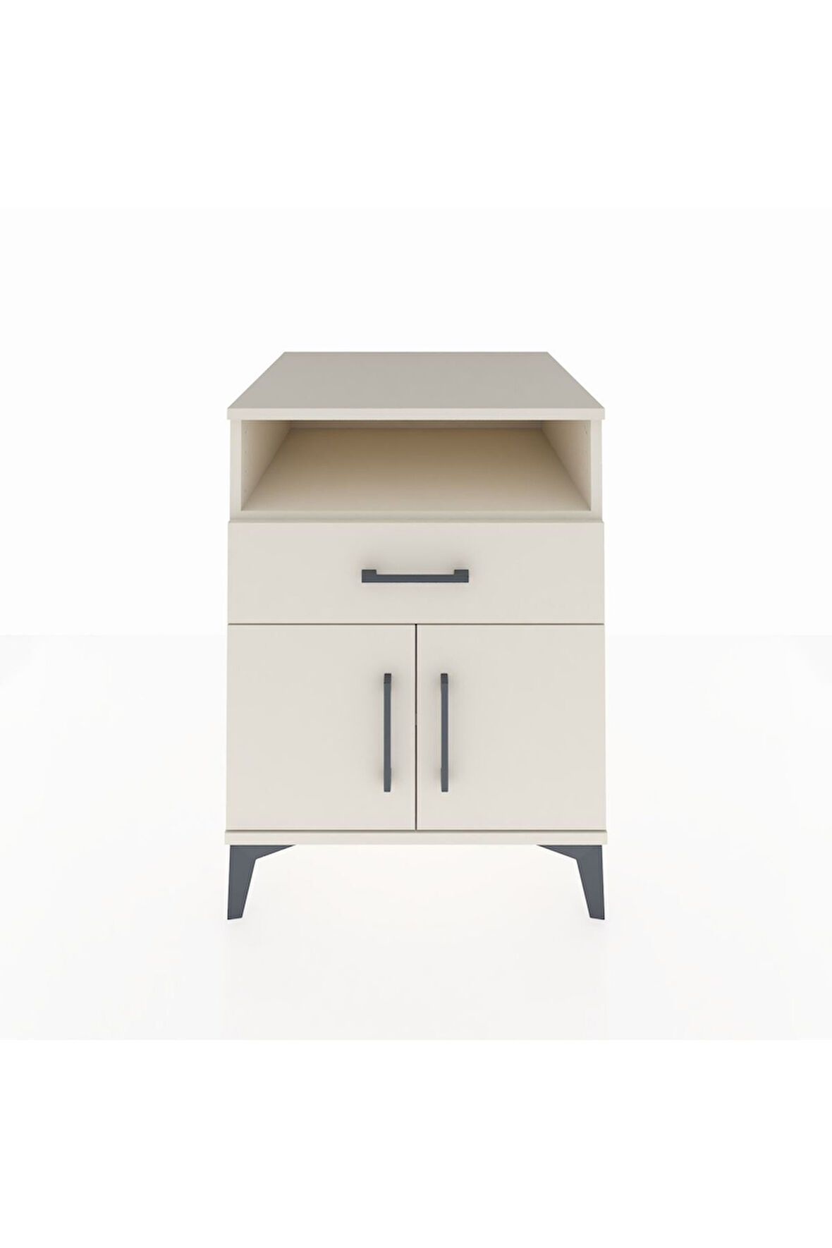 Kronos Komodin 2 Raflı Tek Çekmeceli 2 Kapaklı 60x59x80 Aytaşı-Aytaşı