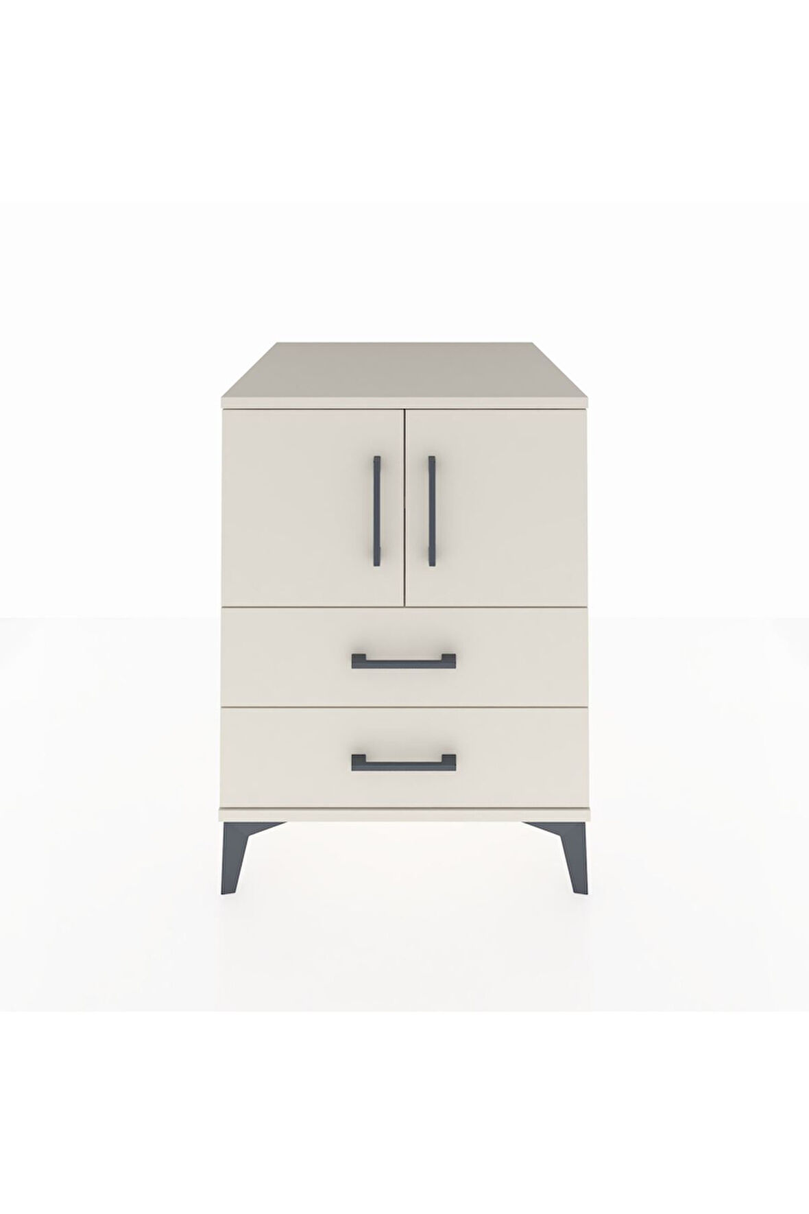 Kronos Komodin 2 Raflı 2 Çekmeceli 2 Kapaklı 60x59x80 Aytaşı-Aytaşı