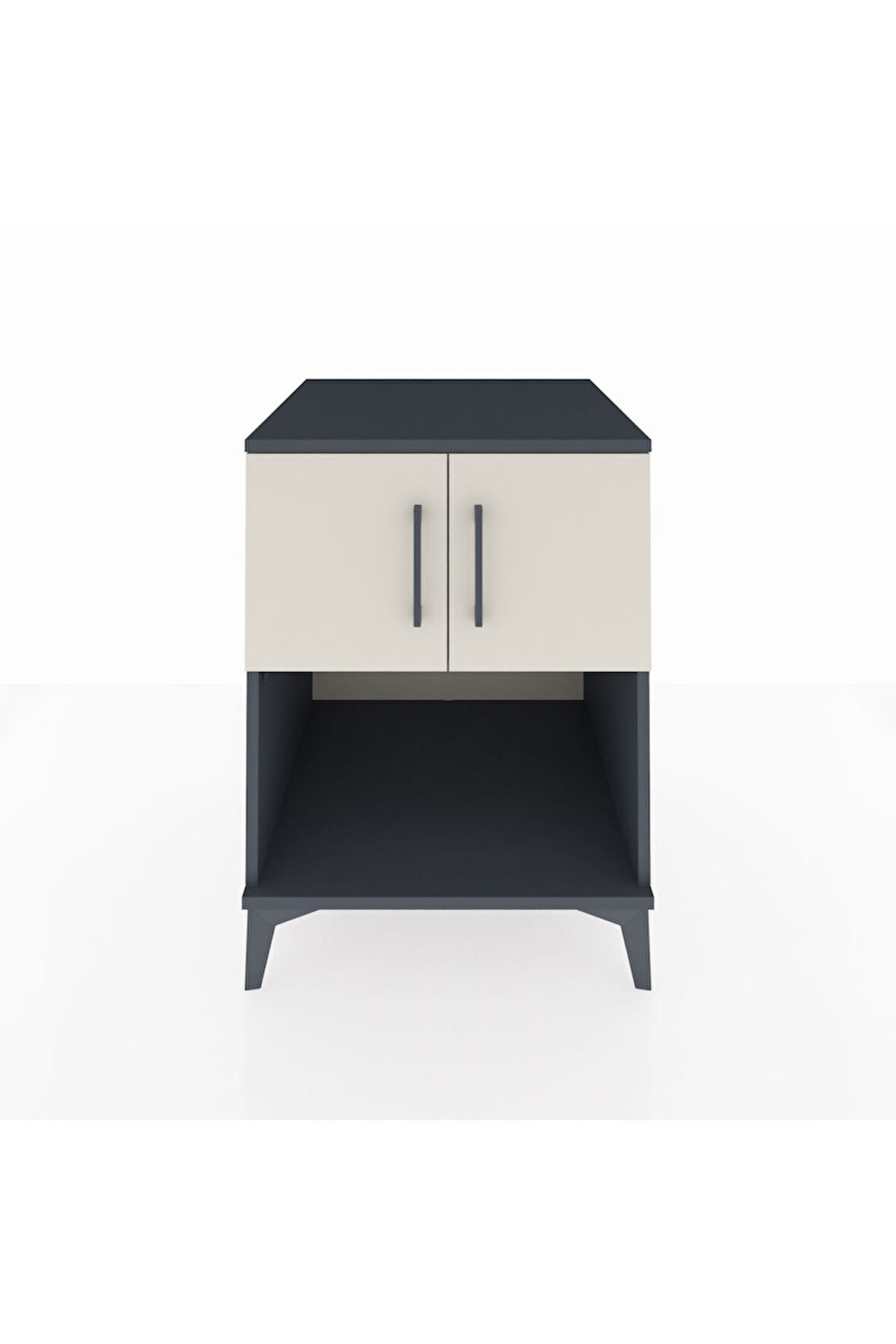 Kronos Komodin 2 Raflı 2 Kapaklı 60x59x80 Antrasit-Aytaşı