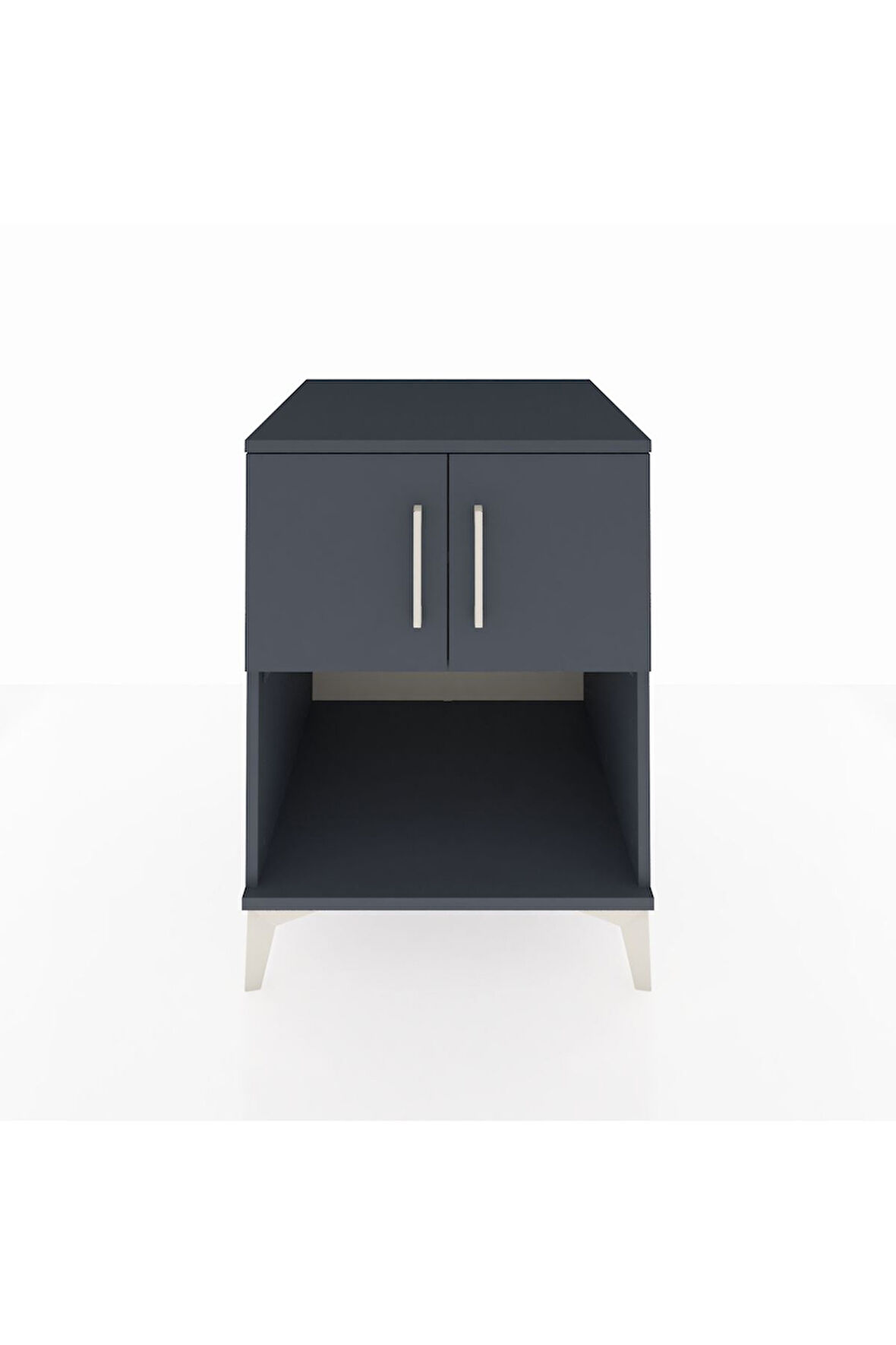 Kronos Komodin 2 Raflı 2 Kapaklı 60x59x80 Antrasit-Antrasit