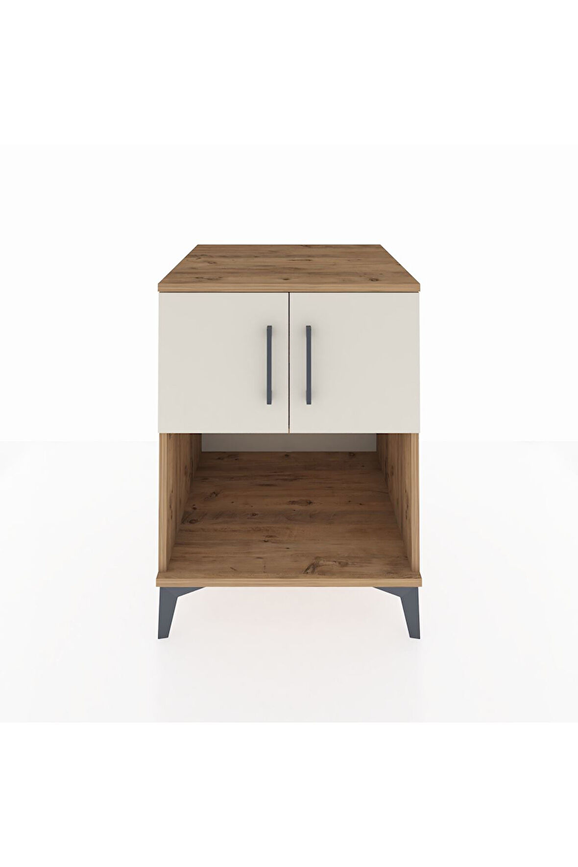 Kronos Komodin 2 Raflı 2 Kapaklı 60x59x80 Çam-Aytaşı