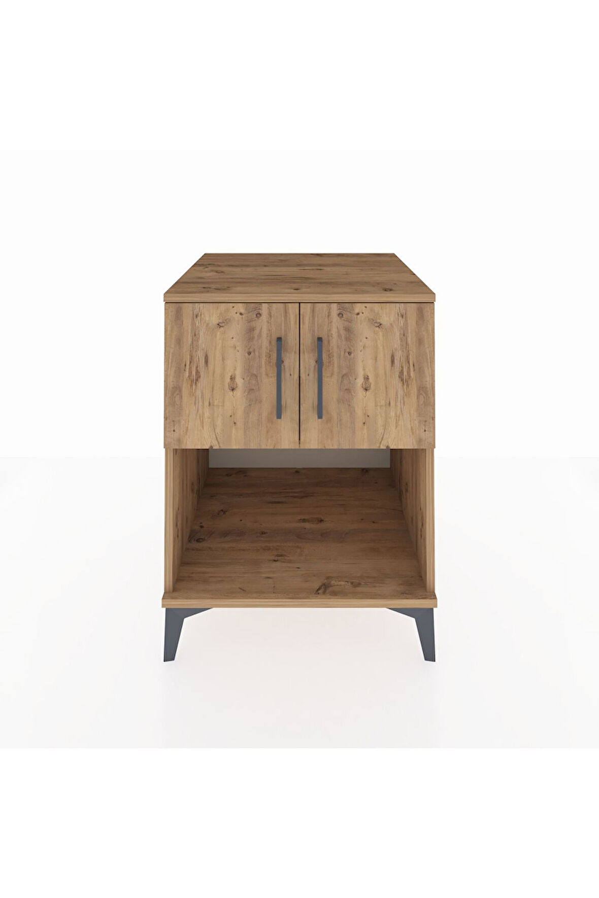 Kronos Komodin 2 Raflı 2 Kapaklı 60x59x80 Çam-Çam