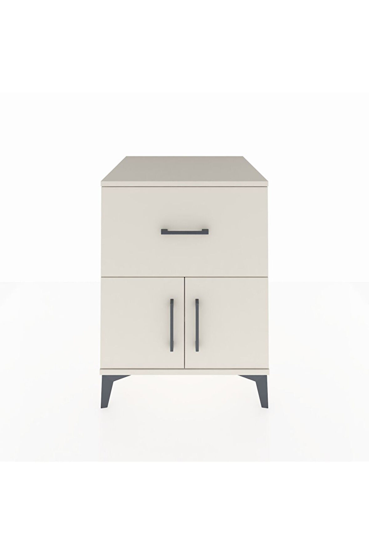 Kronos Komodin Tek Raflı Tek Çekmeceli 2 Kapaklı 60x59x80 Aytaşı-Aytaşı