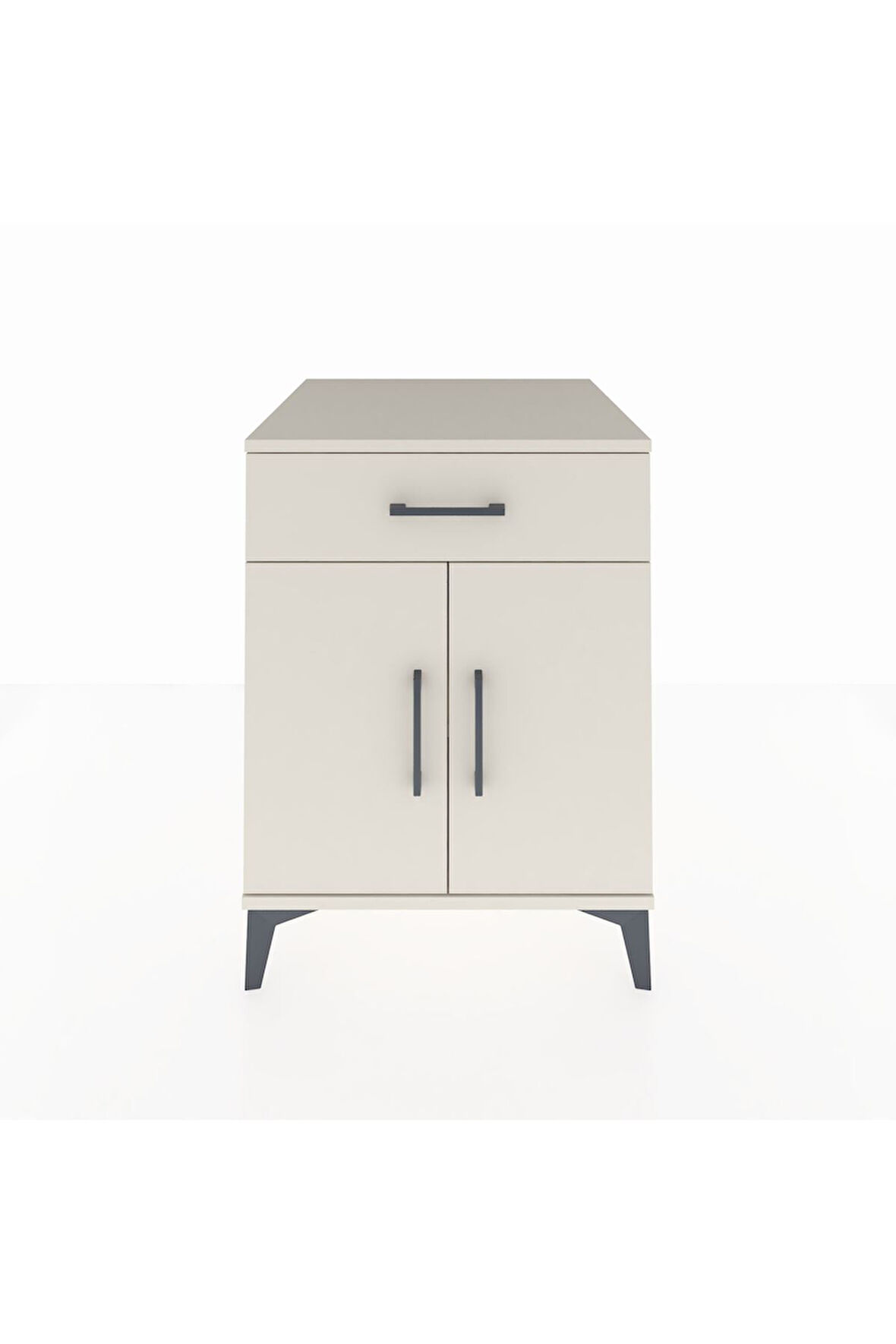 Kronos Komodin Tek Raflı Tek Çekmeceli 2 Kapaklı 60x59x80 Aytaşı-Aytaşı