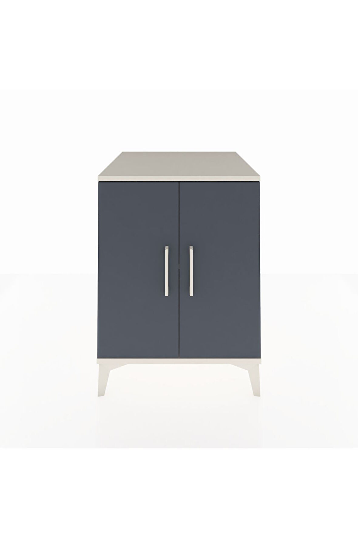 Kronos Komodin Tek Raflı 2 Kapaklı 60x59x80 Aytaşı-Antrasit