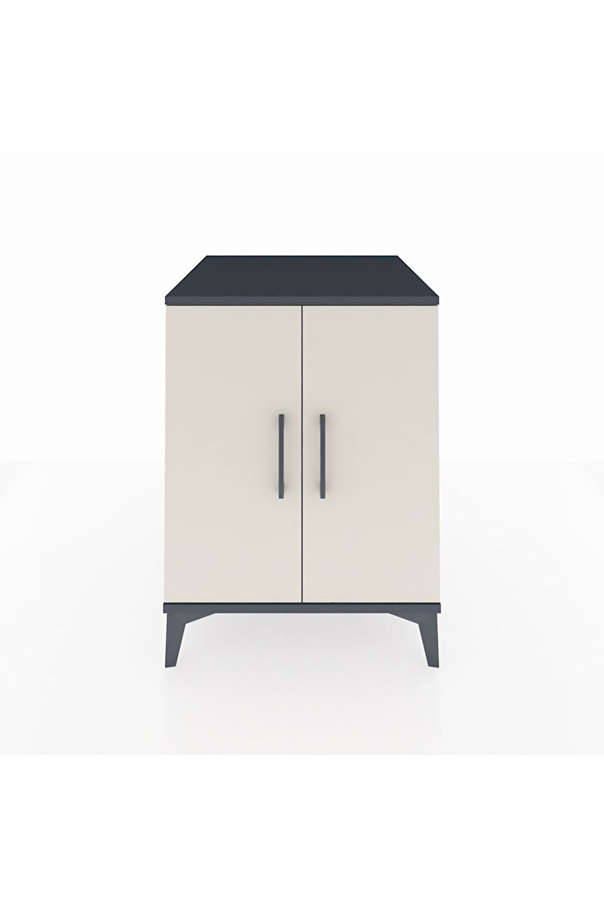 Kronos Komodin Tek Raflı 2 Kapaklı 60x59x80 Antrasit-Aytaşı