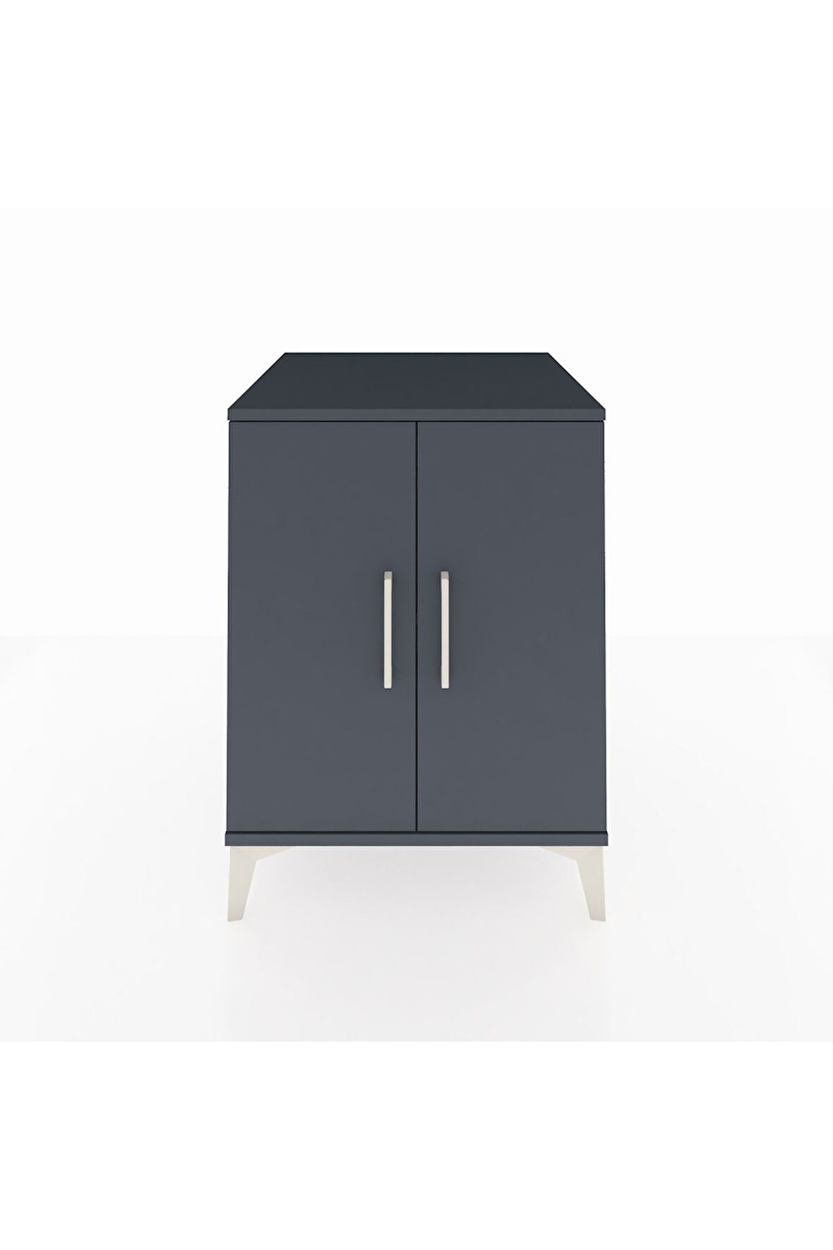 Kronos Komodin Tek Raflı 2 Kapaklı 60x59x80 Antrasit-Antrasit