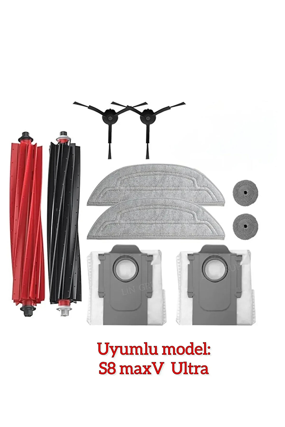 ROBOROCK S8 MaxV Ultra modeli ile uyumlu yedek parça seti