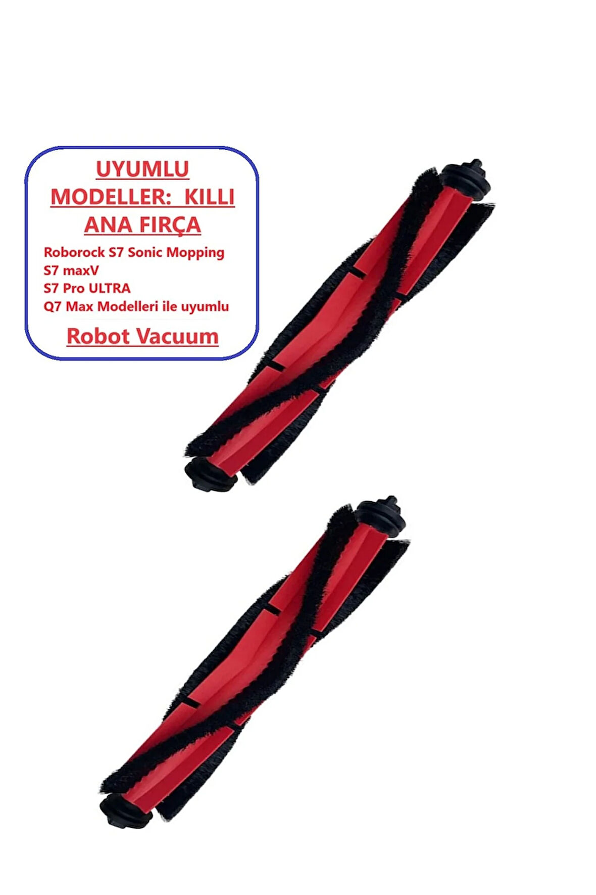 Roborock Q7 Max S7 Sonic Mopping S7 Pro Ultra Uyumlu Kıl Ana Fırça 2 Adet