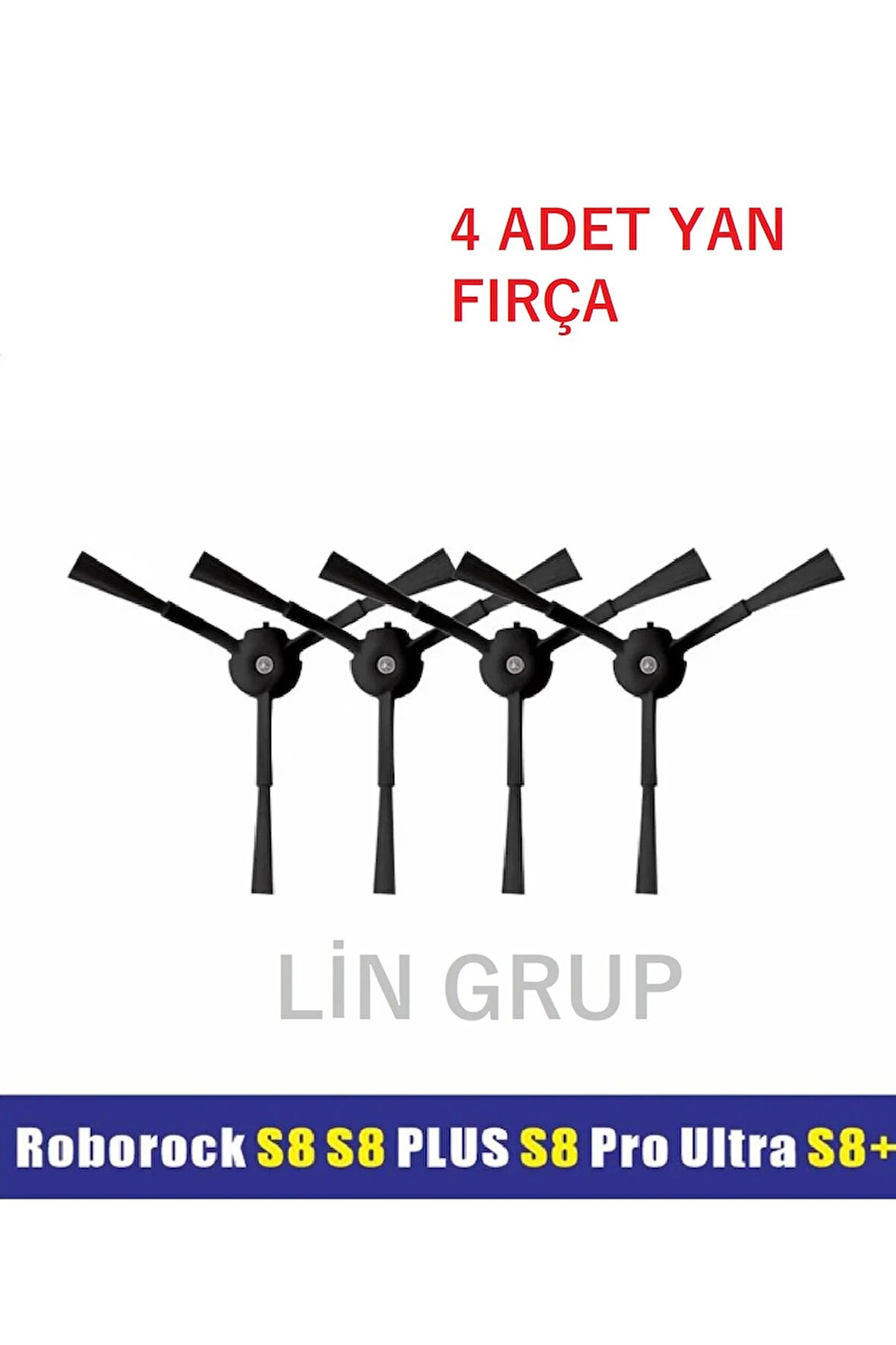 Roborock S7  Q5 Q7 S8 Plus S8 Pro S8 Ultra Uyumlu 4 adet YAN FIRÇA Uyumlu