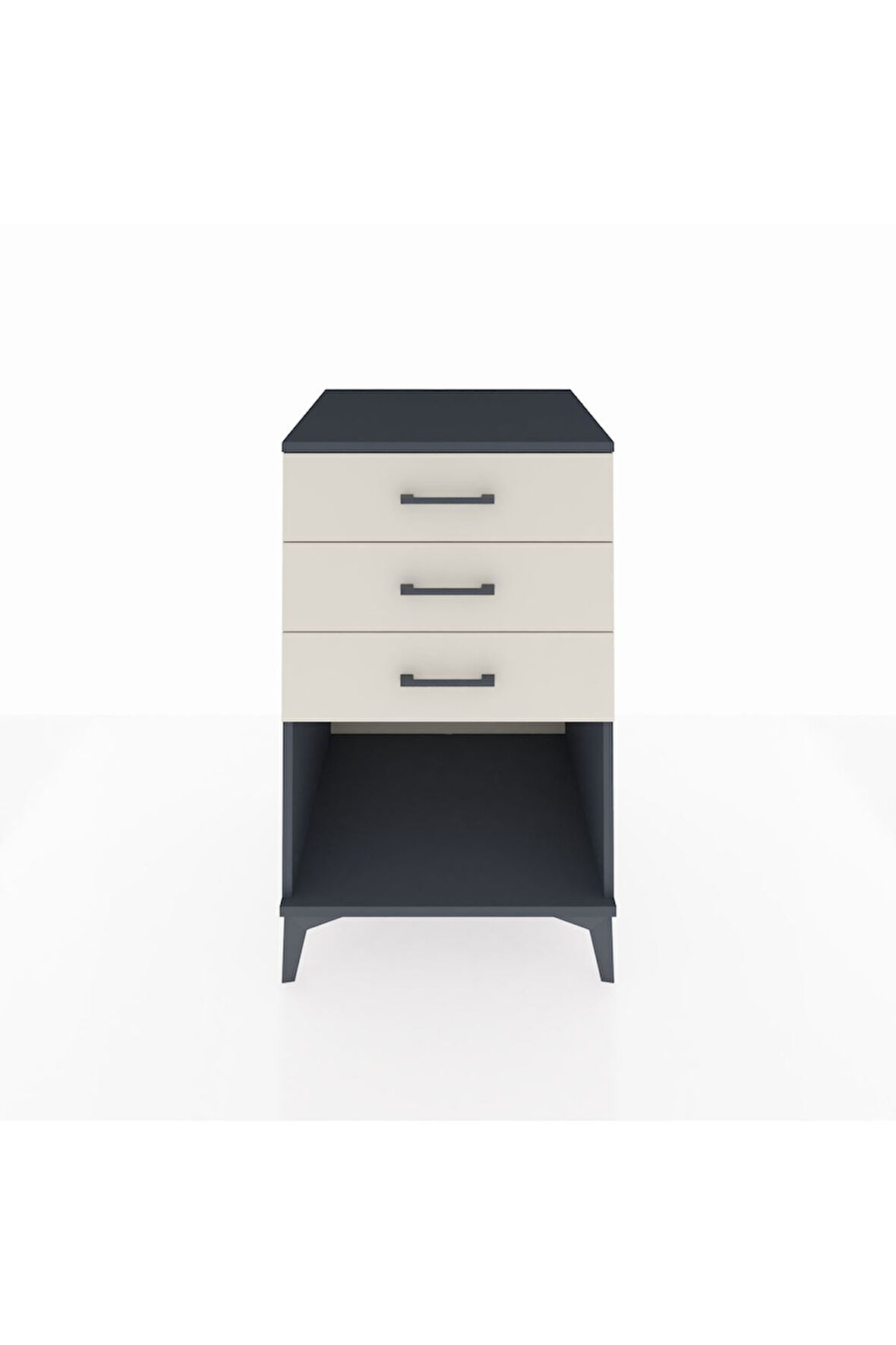 Kronos Komodin 3 Çekmeceli 60x59x96 Antrasit-Aytaşı