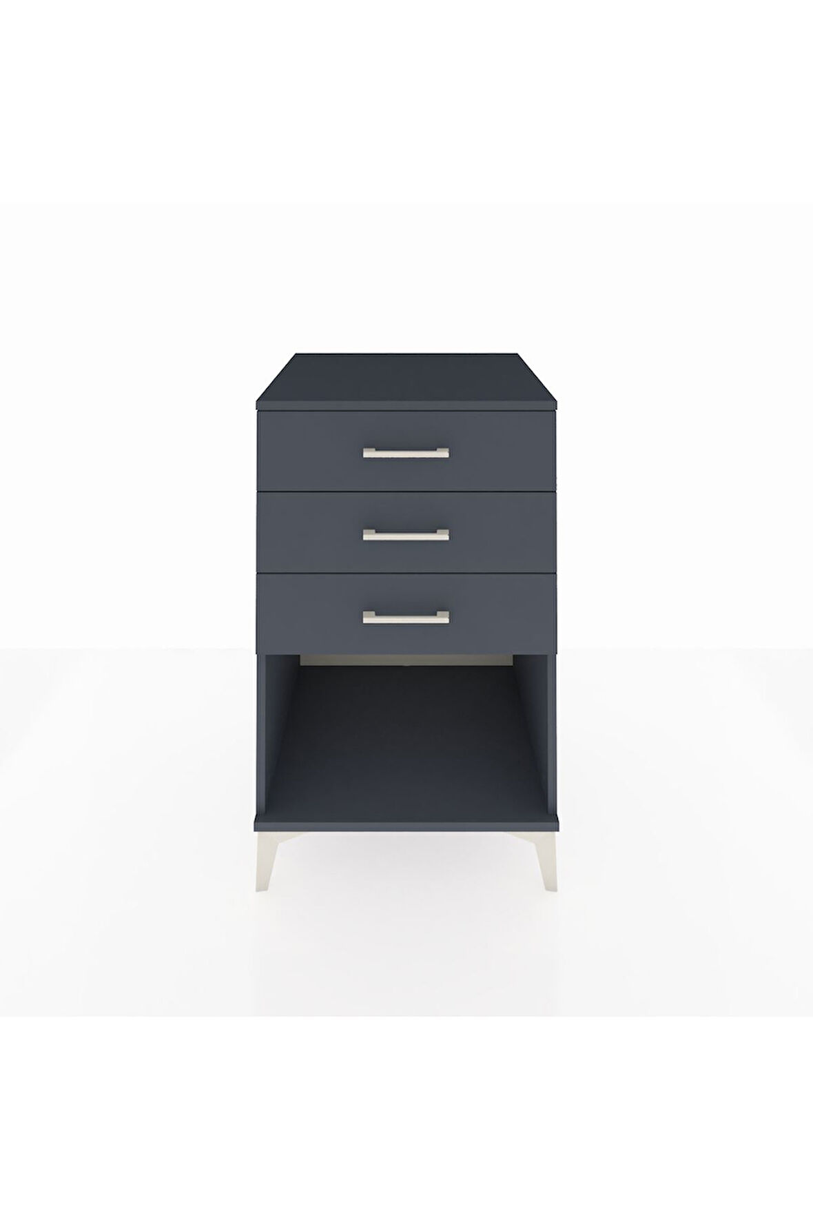 Kronos Komodin 3 Çekmeceli 60x59x96 Antrasit-Antrasit