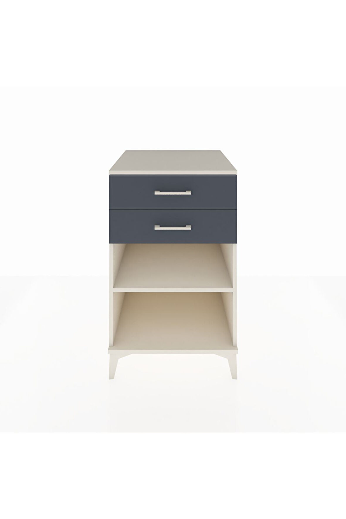 Kronos Komodin Tek Raflı 2 Çekmeceli 60x59x96 Aytaşı-Antrasit