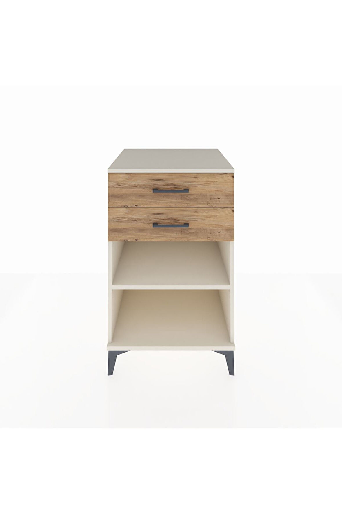 Kronos Komodin Tek Raflı 2 Çekmeceli 60x59x96 Aytaşı-Çam