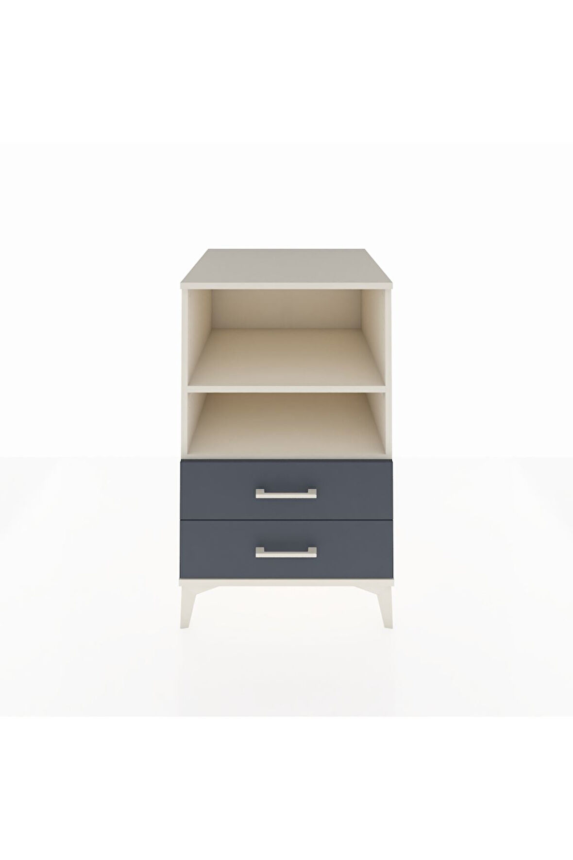 Kronos Komodin 2 Raflı 2 Çekmeceli 60x59x96 Aytaşı-Antrasit