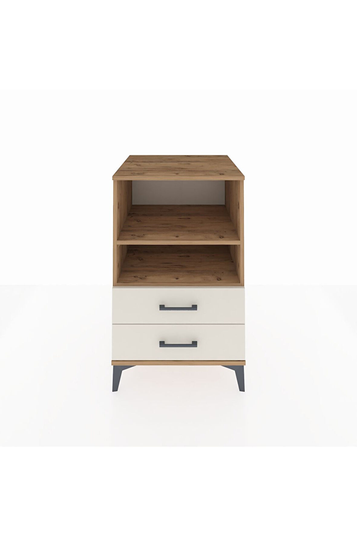 Kronos Komodin 2 Raflı 2 Çekmeceli 60x59x96 Çam-Aytaşı