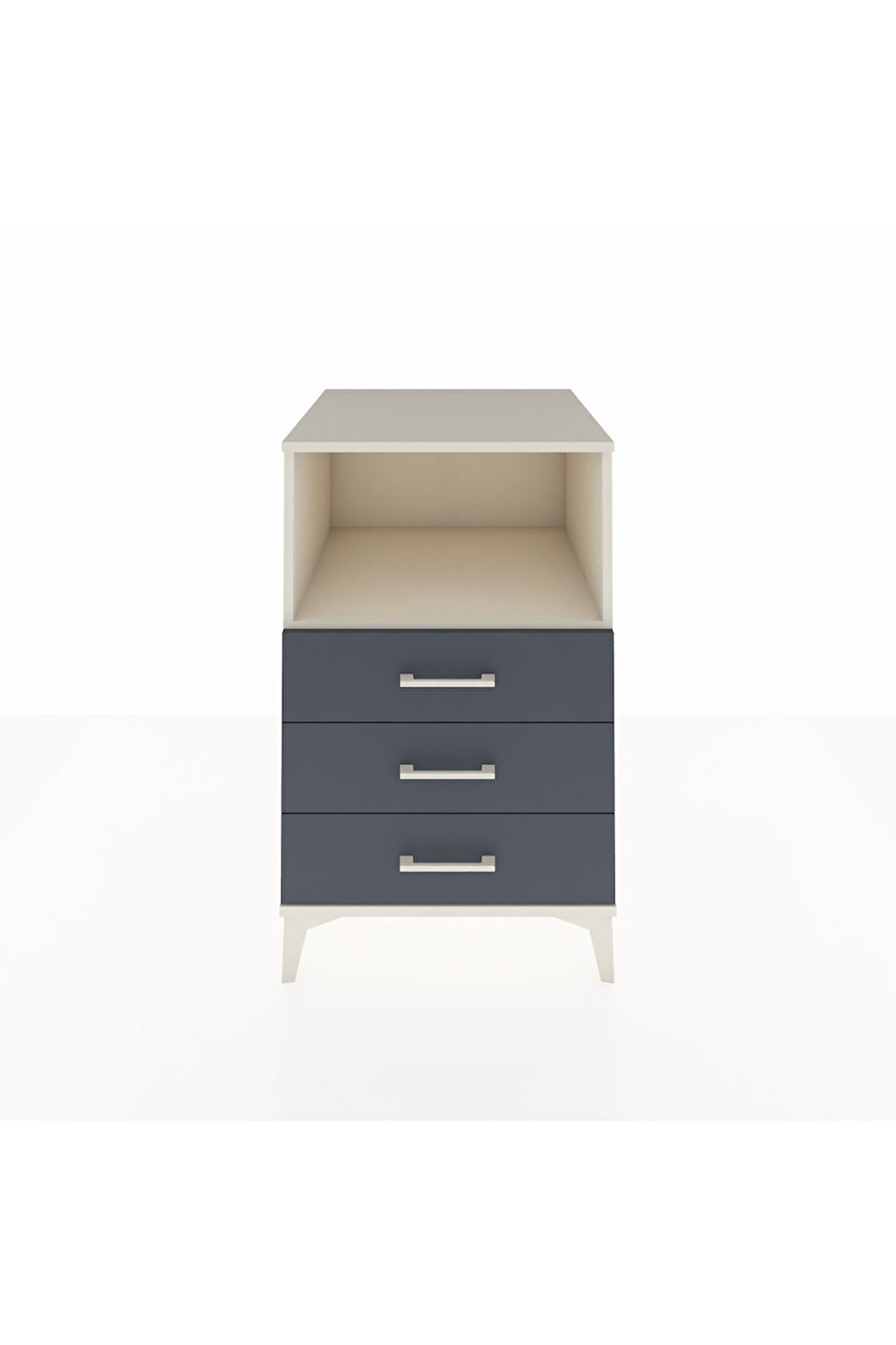 Kronos Komodin Tek Raflı 3 Çekmeceli 60x59x96 Aytaşı-Antrasit