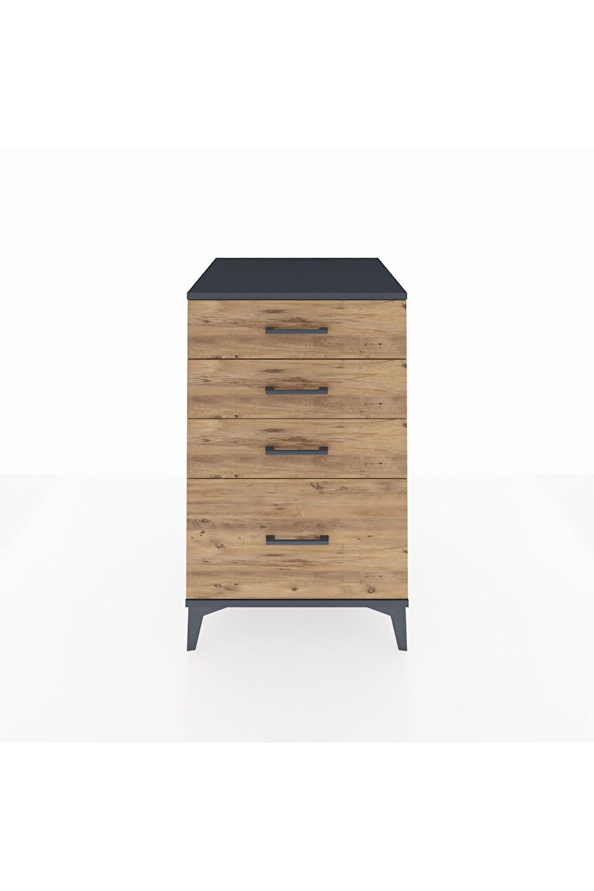 Kronos Komodin 4 Çekmeceli 60x59x96 Antrasit-Çam