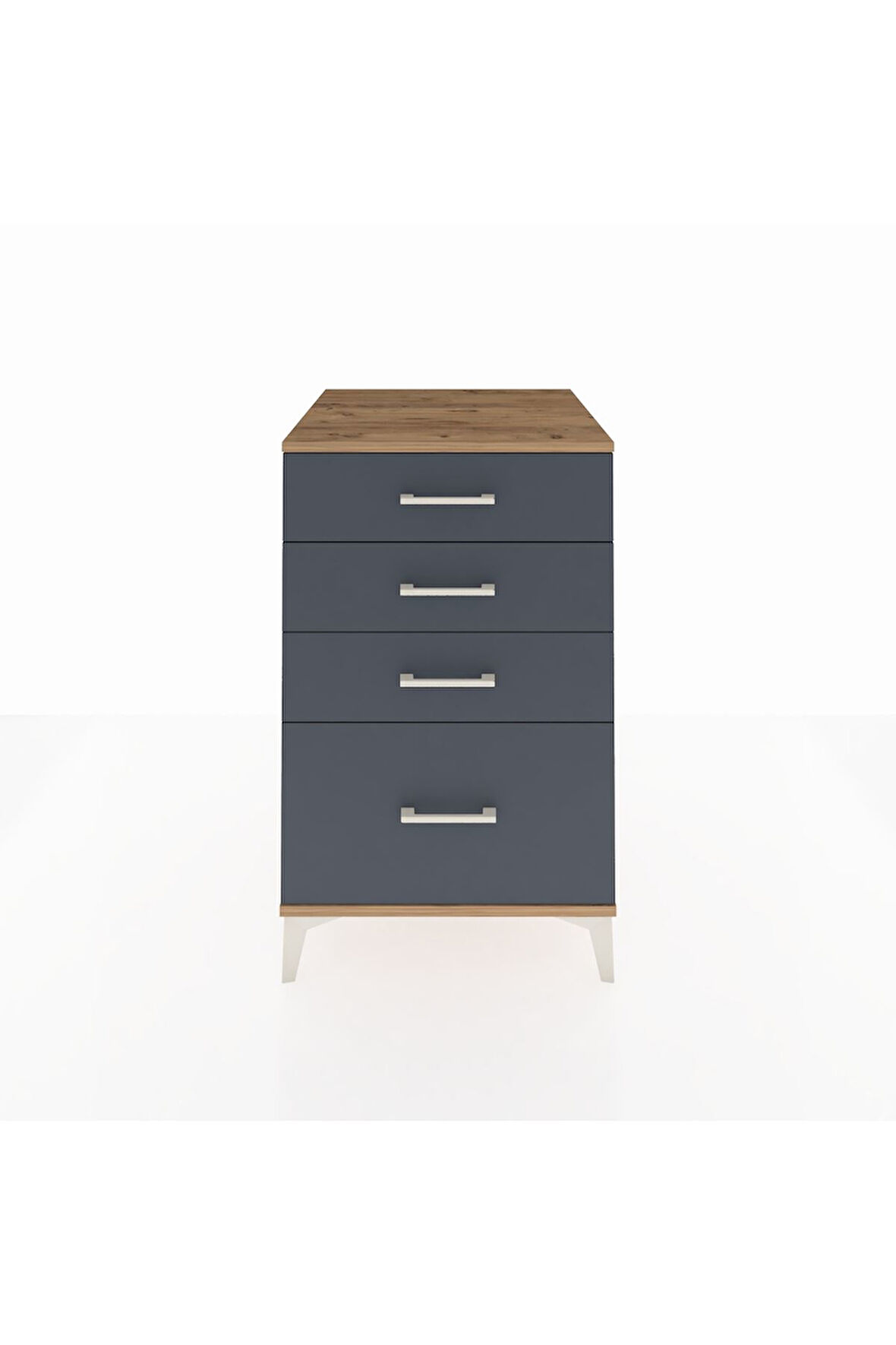 Kronos Komodin 4 Çekmeceli 60x59x96 Çam-Antrasit