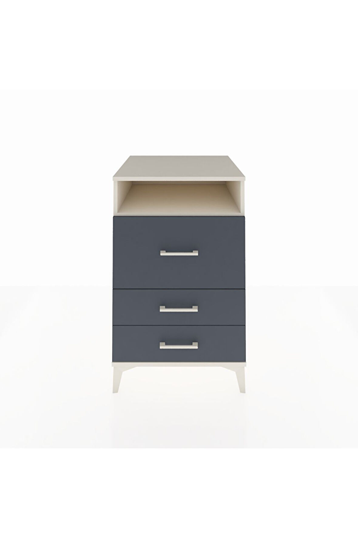 Kronos Komodin Tek Raflı 3 Çekmeceli 60x59x96 Aytaşı-Antrasit