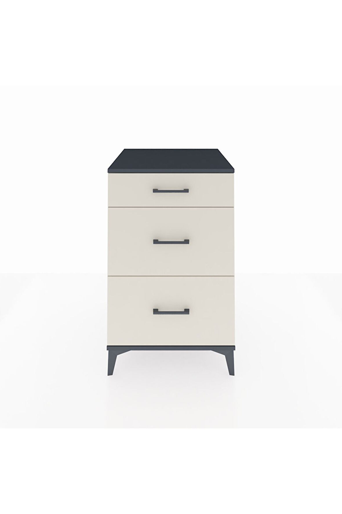 Kronos Komodin 3 Çekmeceli 60x59x96 Antrasit-Aytaşı