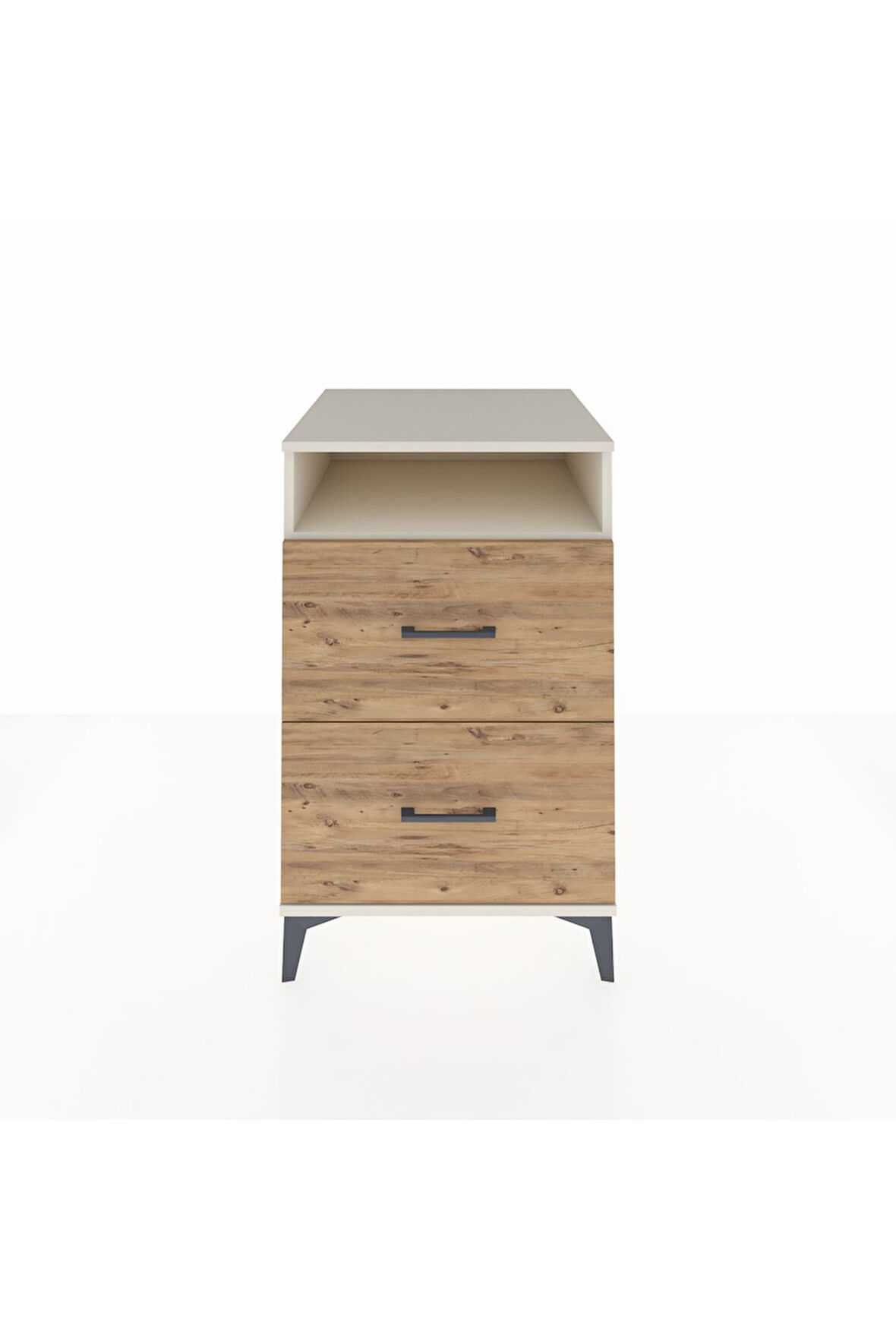 Kronos Komodin Tek Raflı 2 Çekmeceli 60x59x96 Aytaşı-Çam