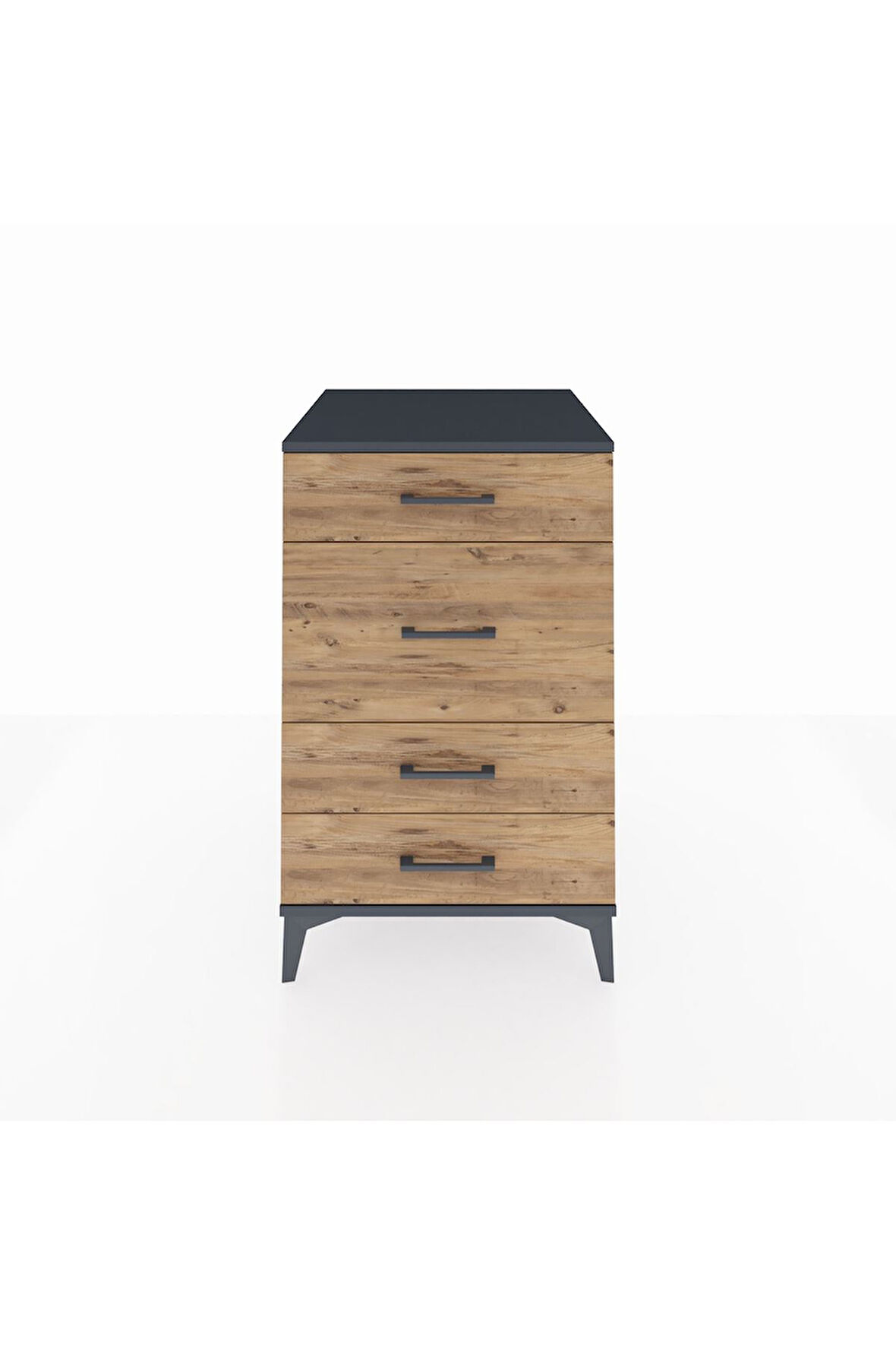 Kronos Komodin 4 Çekmeceli 60x59x96 Antrasit-Çam