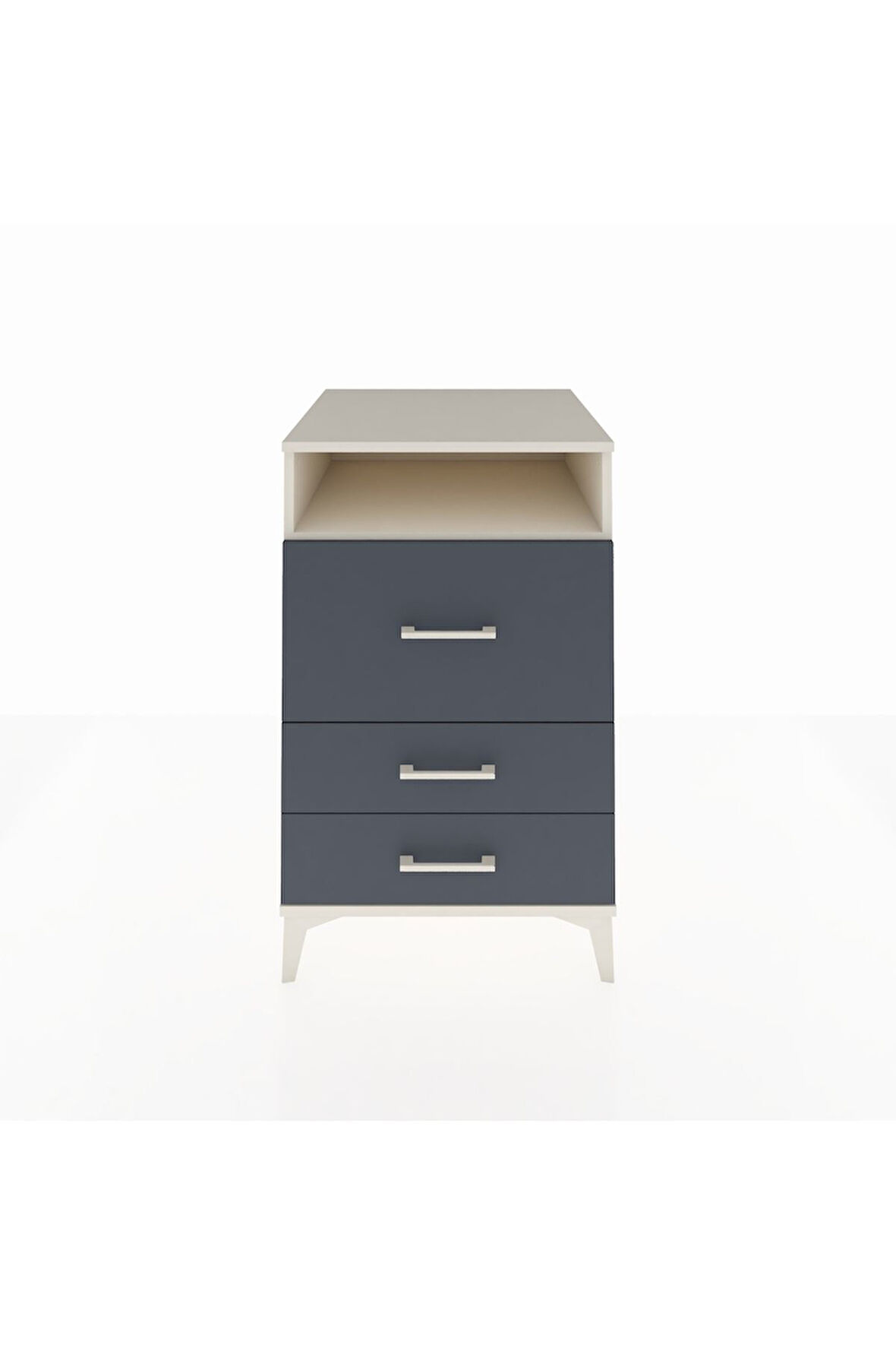 Kronos Komodin Tek Raflı 3 Çekmeceli 60x59x96 Aytaşı-Antrasit